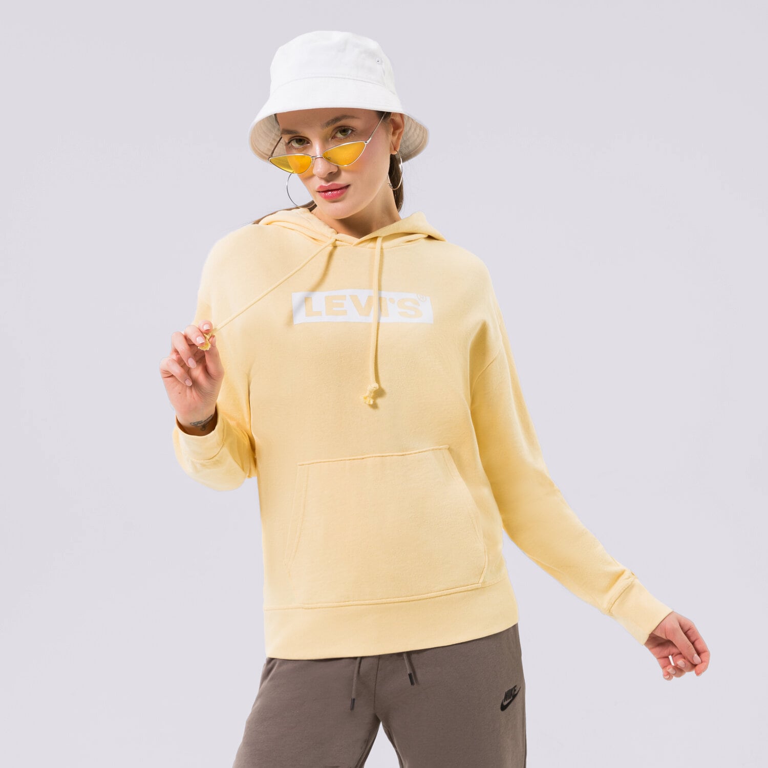 Bluza damska LEVI'S BLUZA Z KAPTUREM GRAPHIC STANDARD HOODIE 18487-0180 BEŻOWY