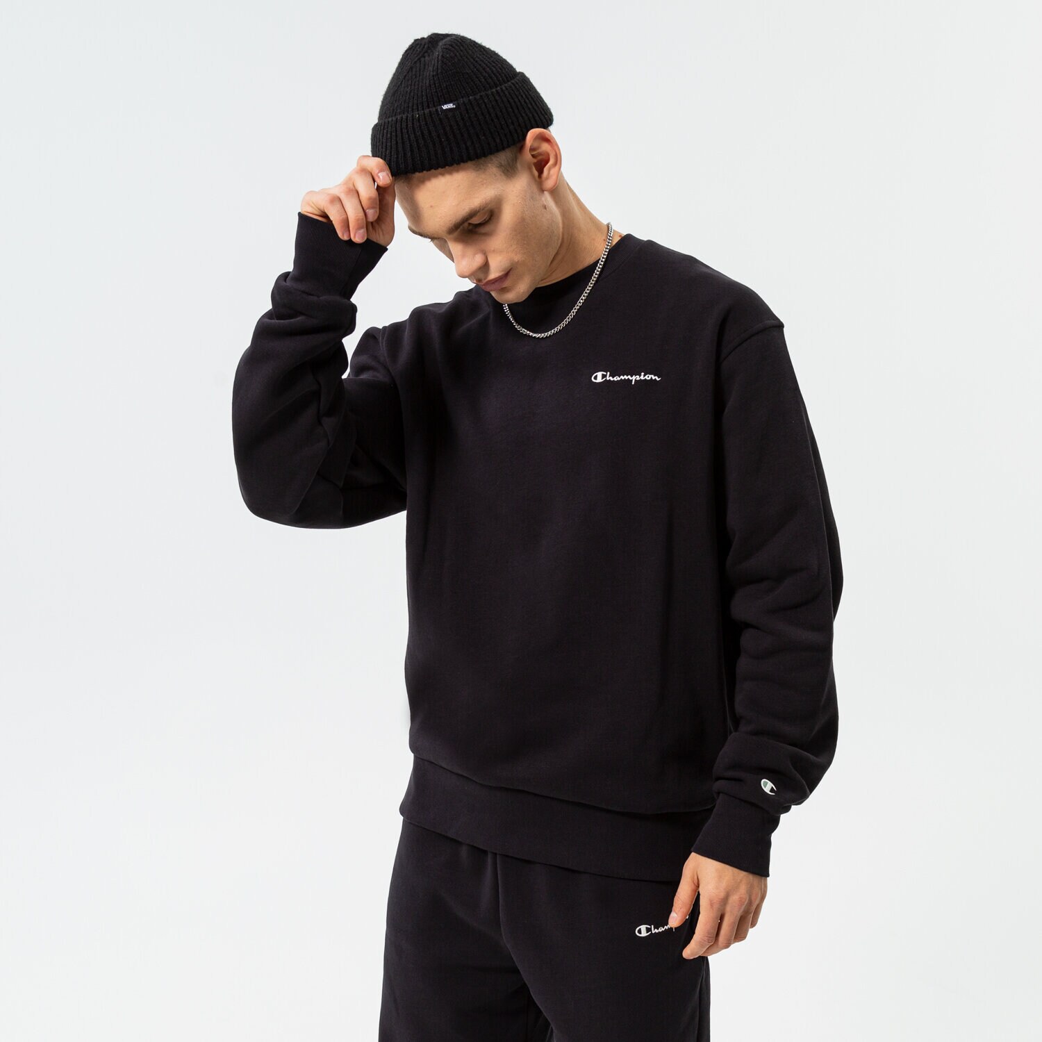 Bluza męska CHAMPION BLUZA CREWNECK SWEATSHIRT 217918KK001 CZARNY