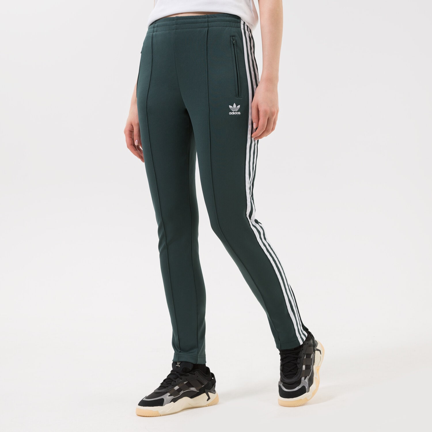 Spodnie sportowe damskie ADIDAS SPODNIE SST PANTS PB HN5893 ZIELONY