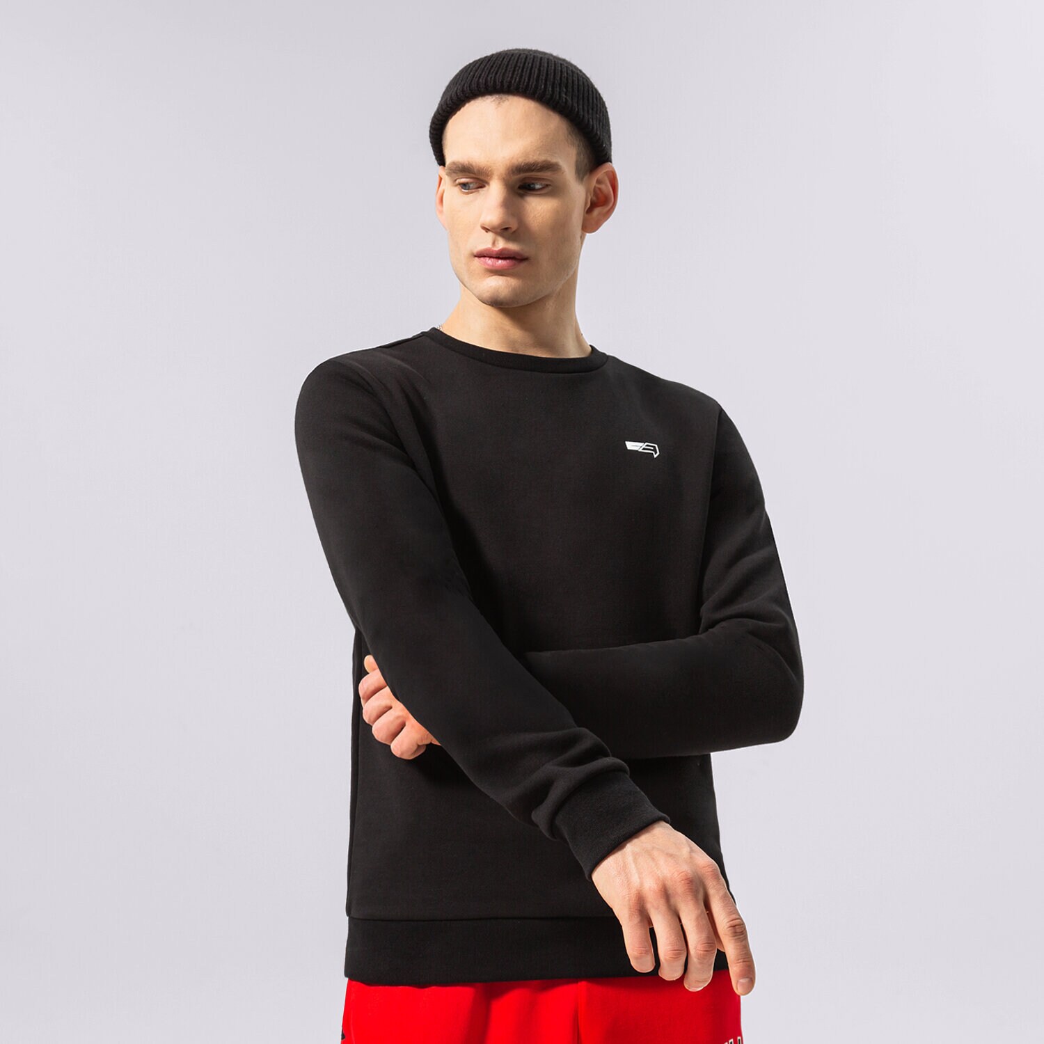 Bluza męska CONFRONT BLUZA ESSENTIAL CREW CF122BLM92001 CZARNY