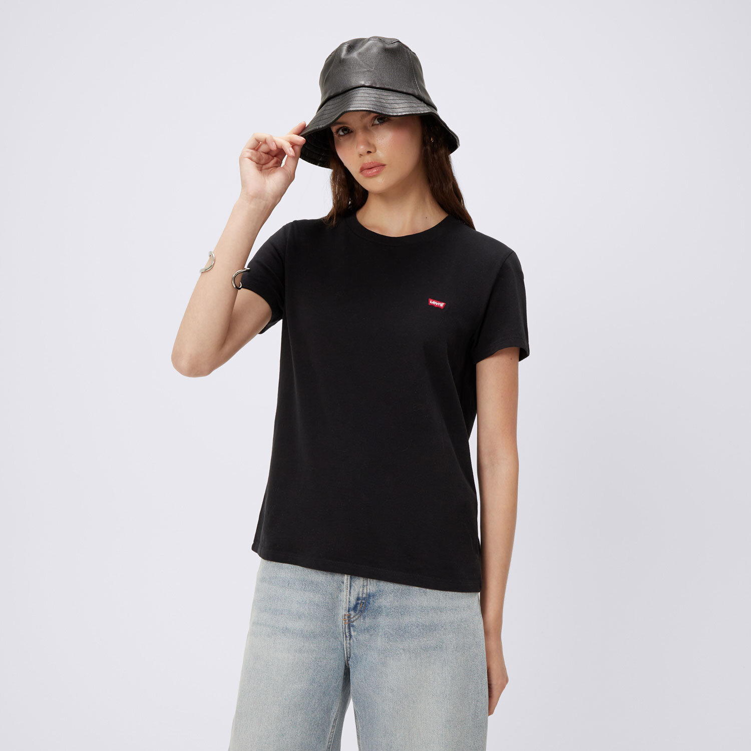 Koszulka, t-shirt damski LEVI'S T-SHIRT PERFECT TEE 39185-0008 CZARNY