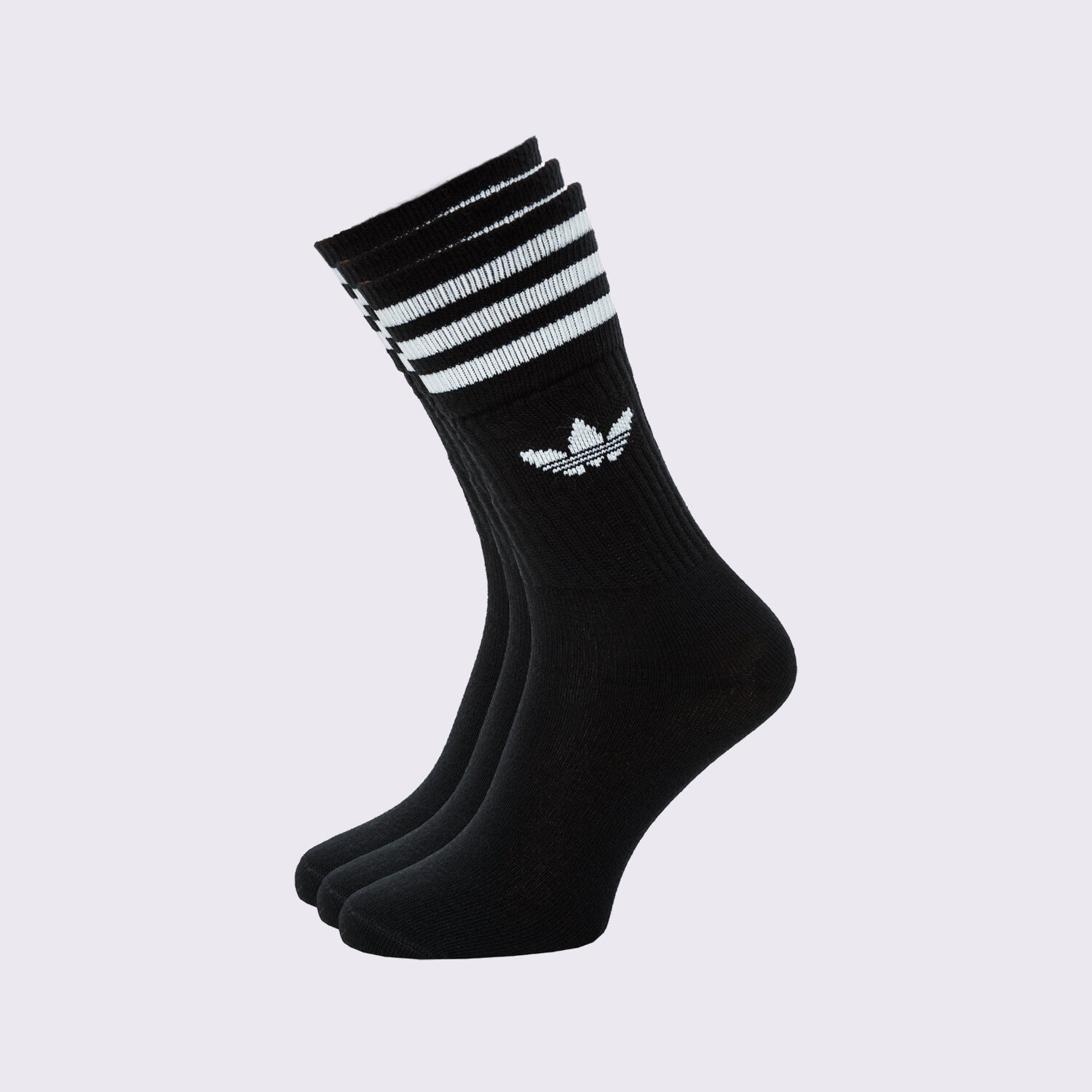 Skarpetki sportowe damskie ADIDAS SKARPETY 3-PACK SOCKS HIGH CREW S21490 CZARNY
