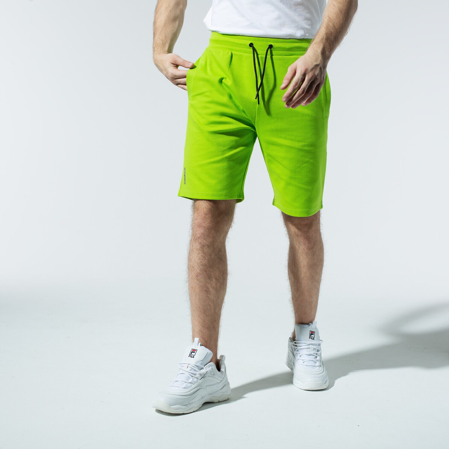 Krótkie spodenki, szorty męskie HAHA66 SZORTY ELASTIC SHORTS HA120SZM84004 ZIELONY