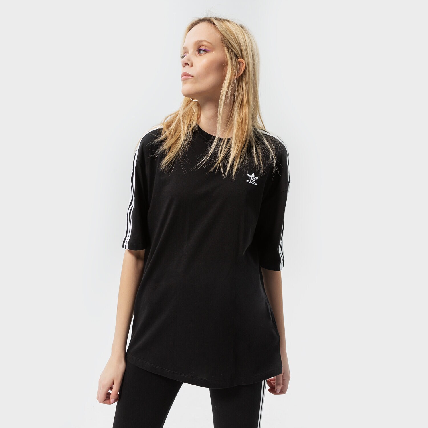 Koszulka, t-shirt damski ADIDAS T-SHIRT OVERSIZED TEE H37795 CZARNY