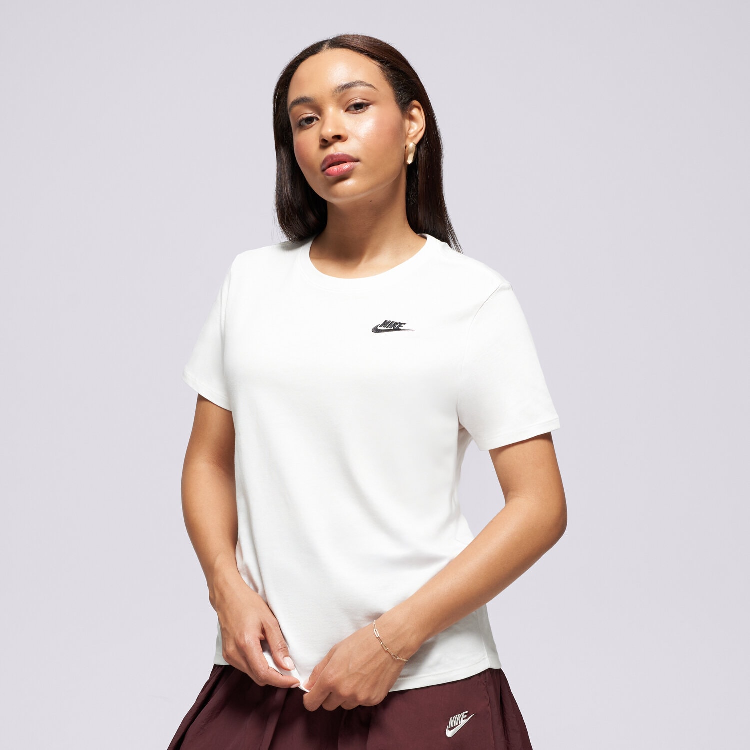 Koszulka, t-shirt damski NIKE T-SHIRT W NSW CLUB DX7902-100 BIAŁY