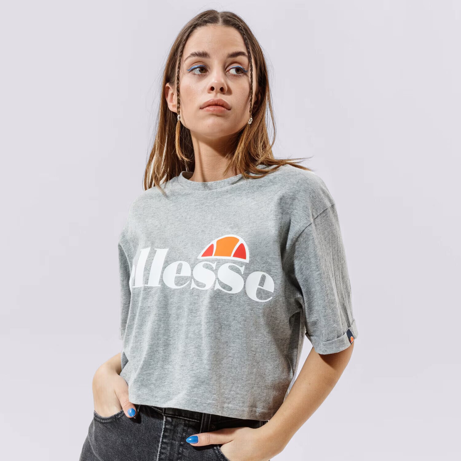 Koszulka, t-shirt damski ELLESSE T-SHIRT ALBERTA GREY SGS04484112 SZARY