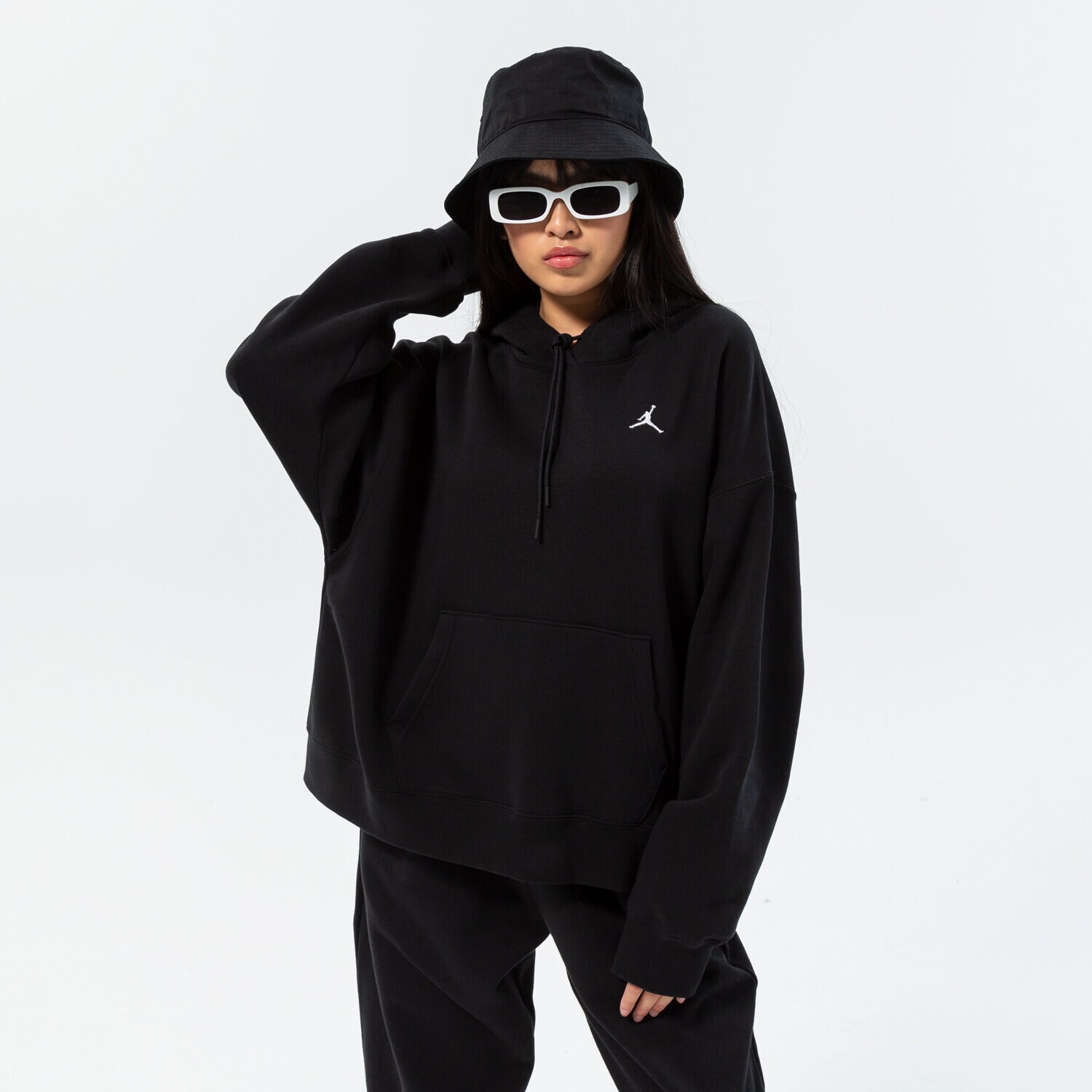 Bluza damska JORDAN BLUZA Z KAPTUREM ESSENTIAL OVERHEAD HOODIE DQ4458-010 CZARNY