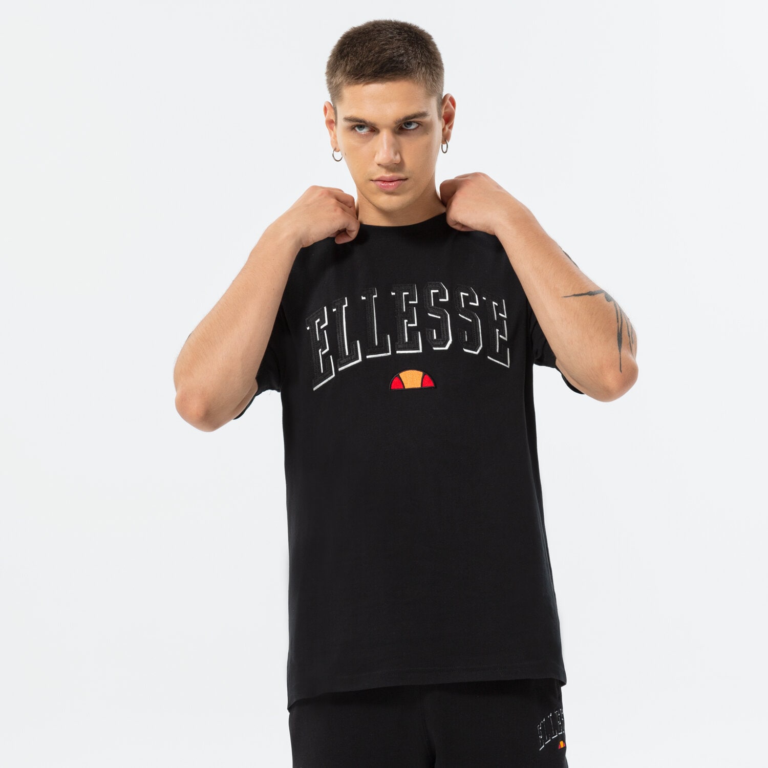 Koszulka, t-shirt sportowy męski ELLESSE T-SHIRT COLUMBIA TEE BLK SHP16225011 CZARNY