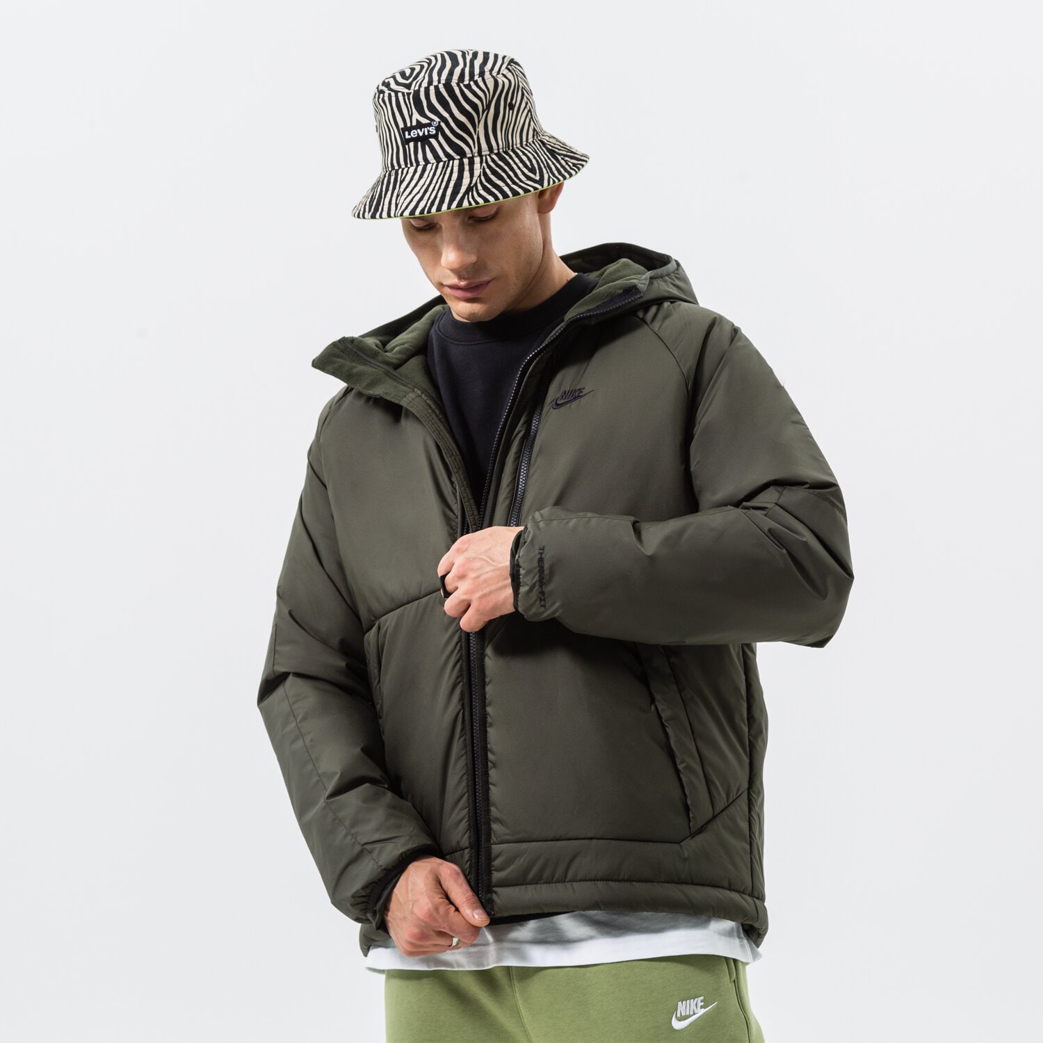 Kurtka zimowa męska NIKE KURTKA ZIMOWA M NSW TF RPL LEGACY HD JKT DD6857-355 KHAKI