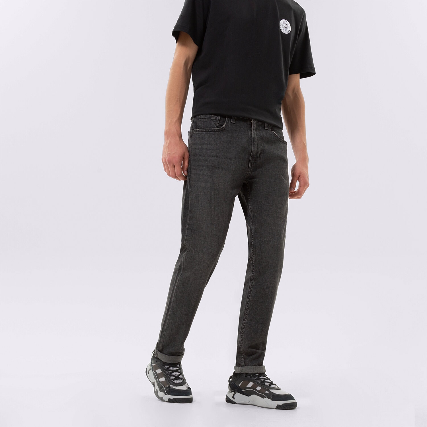 Spodnie sportowe męskie LEVI'S SPODNIE 502 TAPER HI BALL 57783-0105 CZARNY