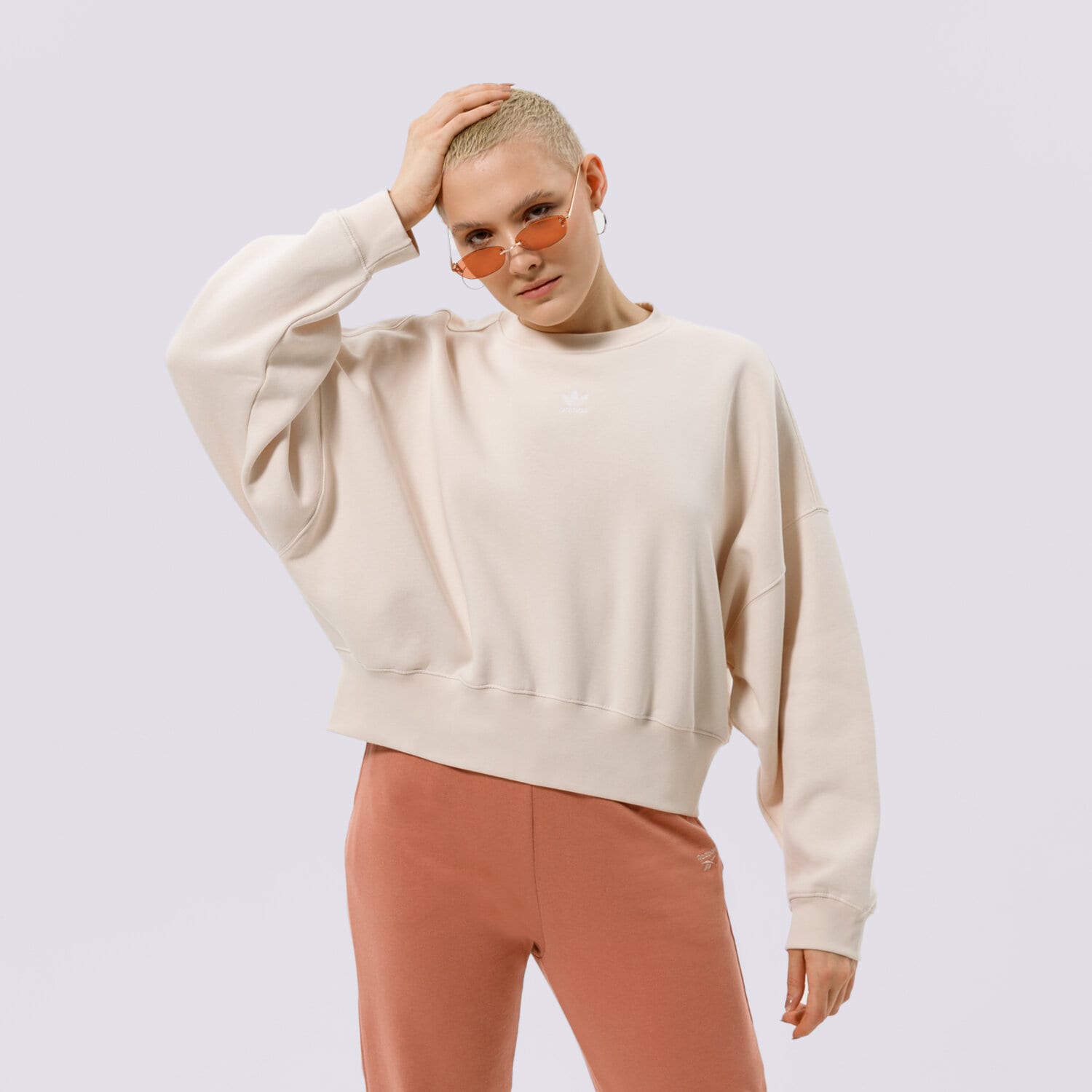 Bluza damska ADIDAS BLUZA SWEATSHIRT H40022 BEŻOWY