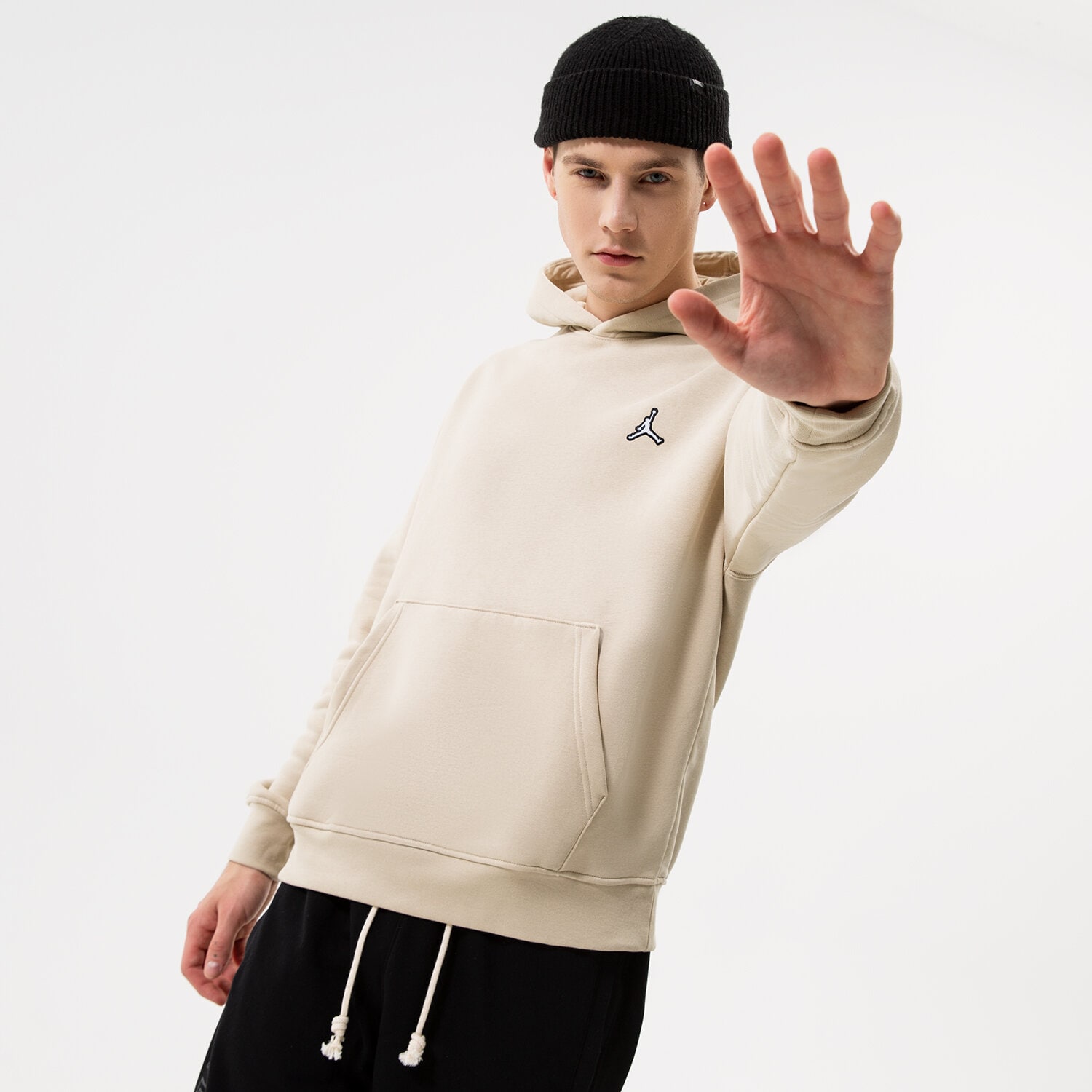 Bluza męska JORDAN BLUZA Z KAPTUREM M J ESSENTIAL FL DQ7466-206 BEŻOWY