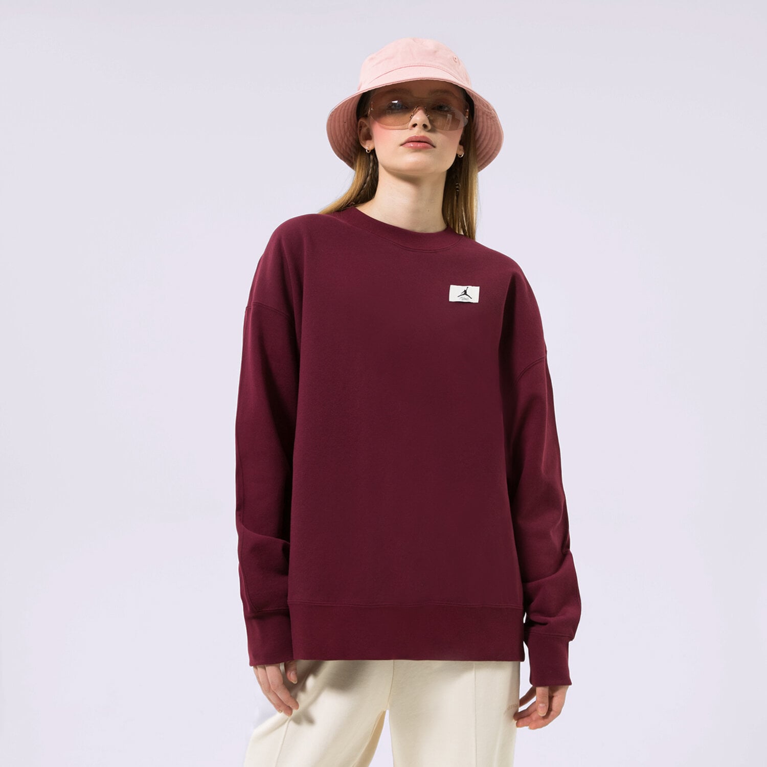 Bluza damska JORDAN BLUZA W J FLT FLC CREW DQ4599-645 BORDOWY