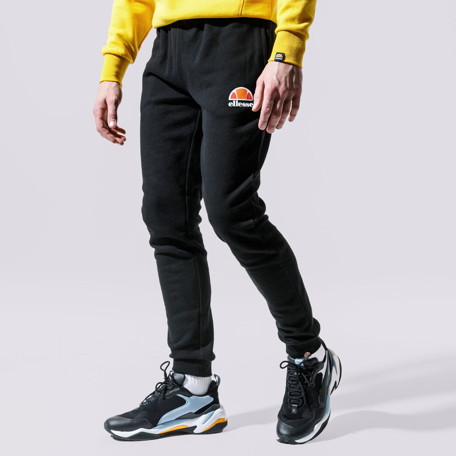 Spodnie sportowe męskie ELLESSE SPODNIE OVEST BLK SHS01763001 CZARNY