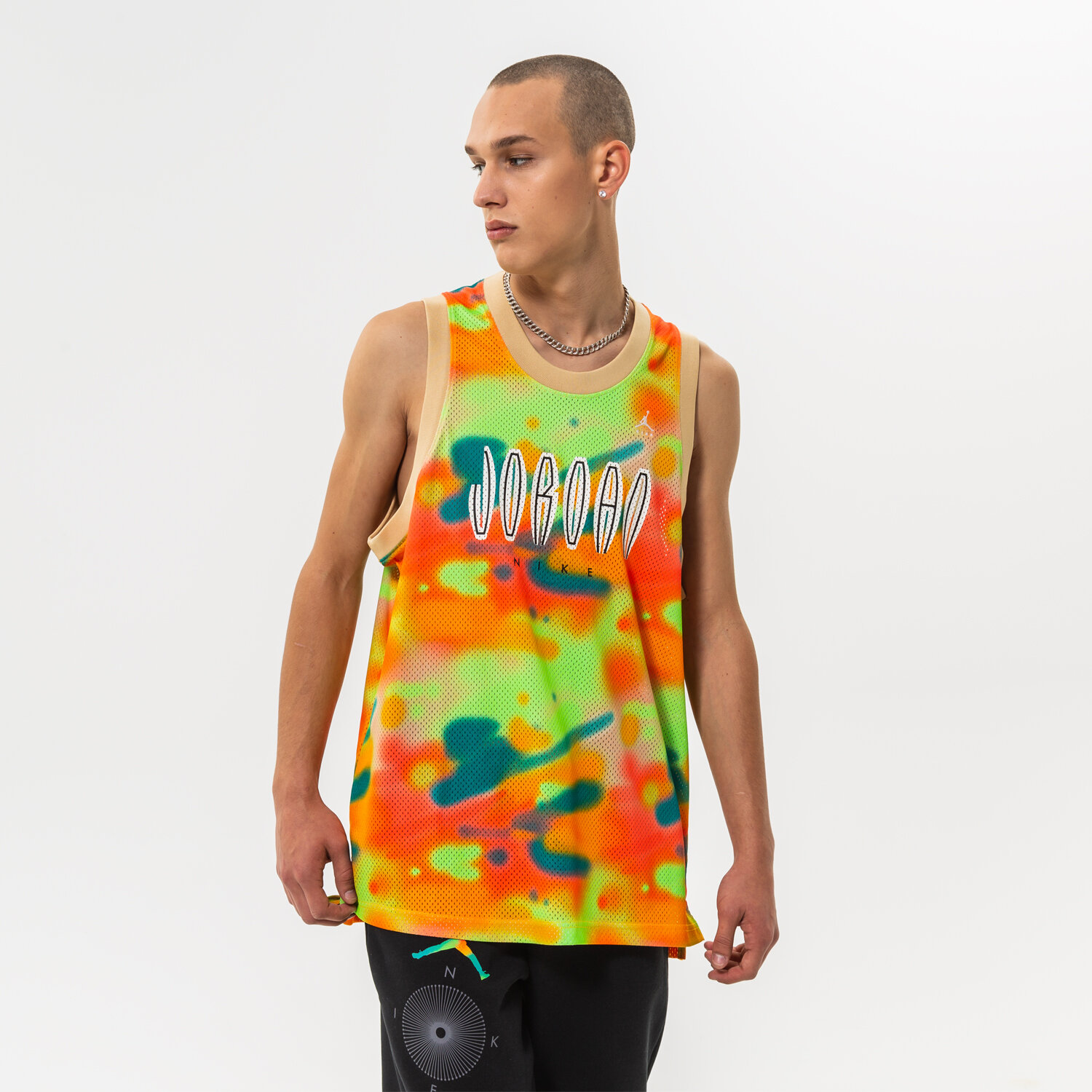 Koszulka, t-shirt sportowy męski JORDAN TOP M J FLT MVP JD AOP JERSEY DQ8028-252 MULTICOLOR