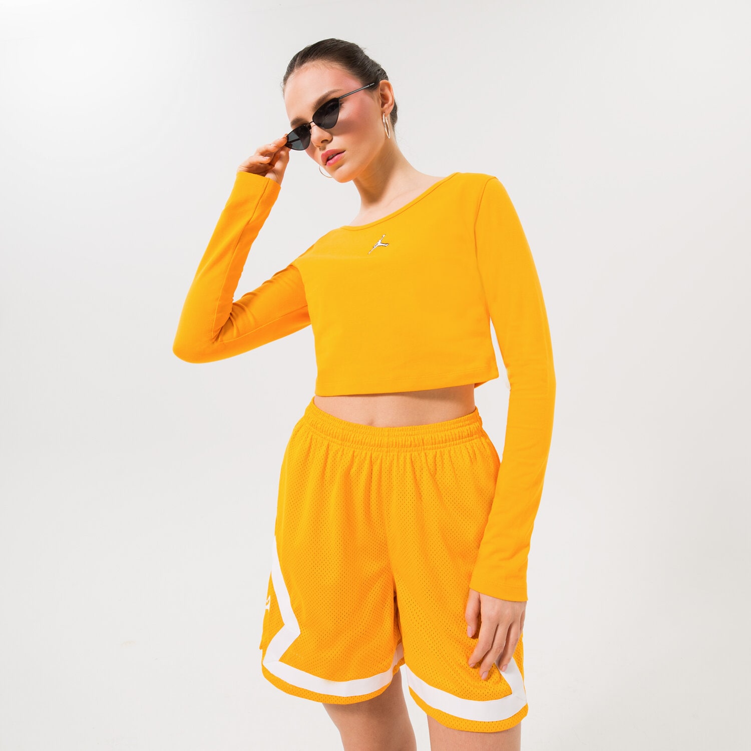 Koszulka, t-shirt damski JORDAN TOP W J FLIGHT LS TOP CORE DQ4465705 ŻÓŁTY