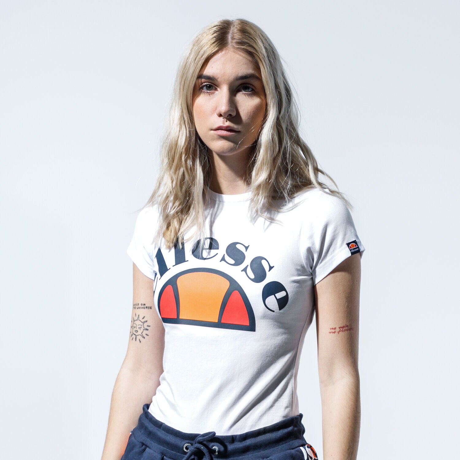 Koszulka, t-shirt damski ELLESSE T-SHIRT CINE SGE09978WHITE BIAŁY