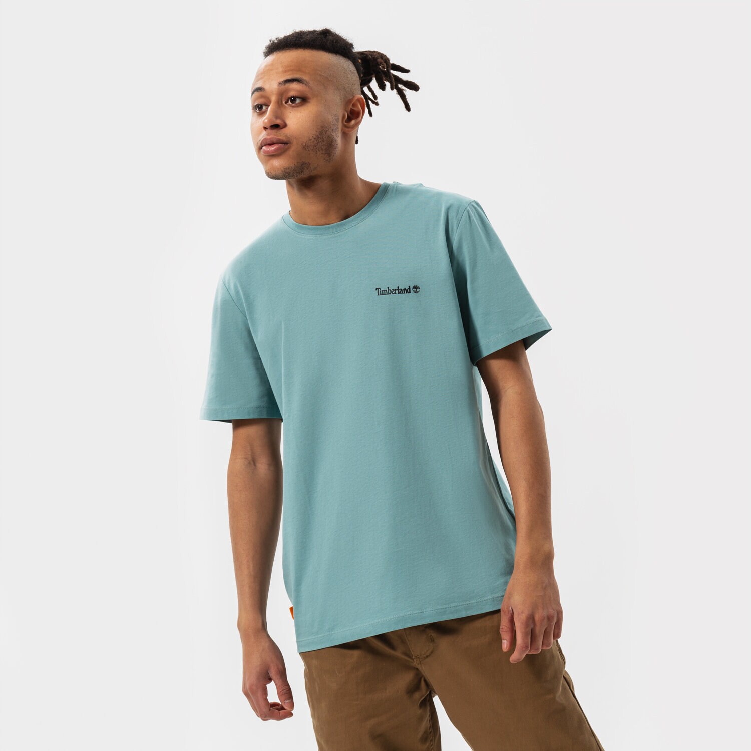 Koszulka, t-shirt sportowy męski TIMBERLAND T-SHIRT EPP - SMALL LOGO PRINT TEE TB0A5PGZG991 ZIELONY