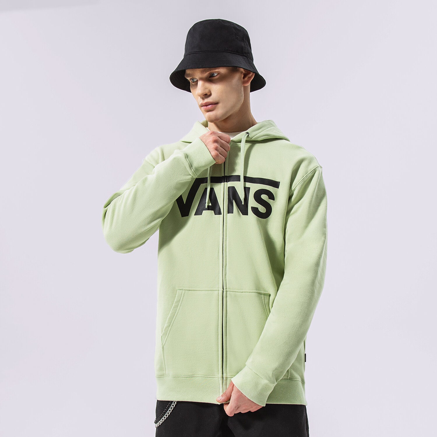 Bluza męska VANS BLUZA ROZPINANA Z KAPTUREM MN VANS CLASSIC ZIP HOODIE I VN0A456CYSJ1 ZIELONY