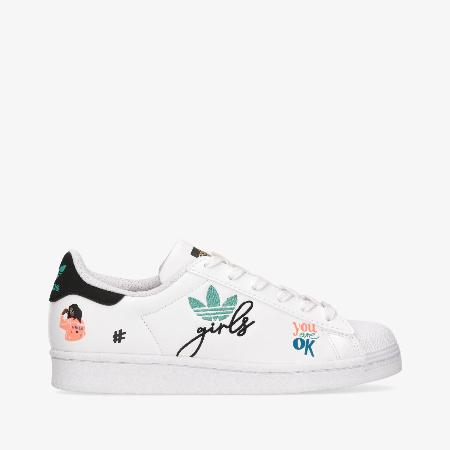 Buty sneakersy dla dzieci ADIDAS SUPERSTAR PURE J H03995 BIAŁY