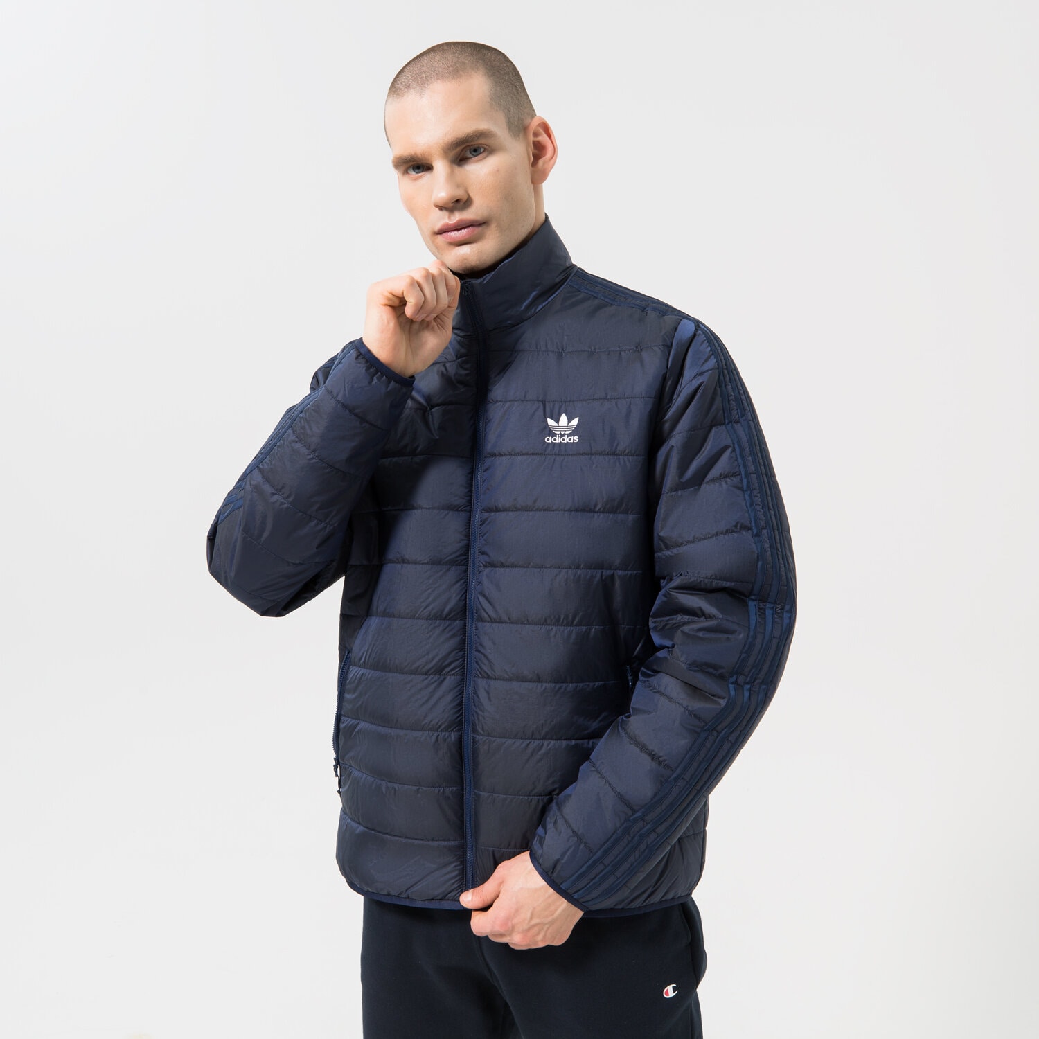 Kurtka zimowa męska ADIDAS KURTKA ZIMOWA PADPUFF STAND HL9215 GRANATOWY