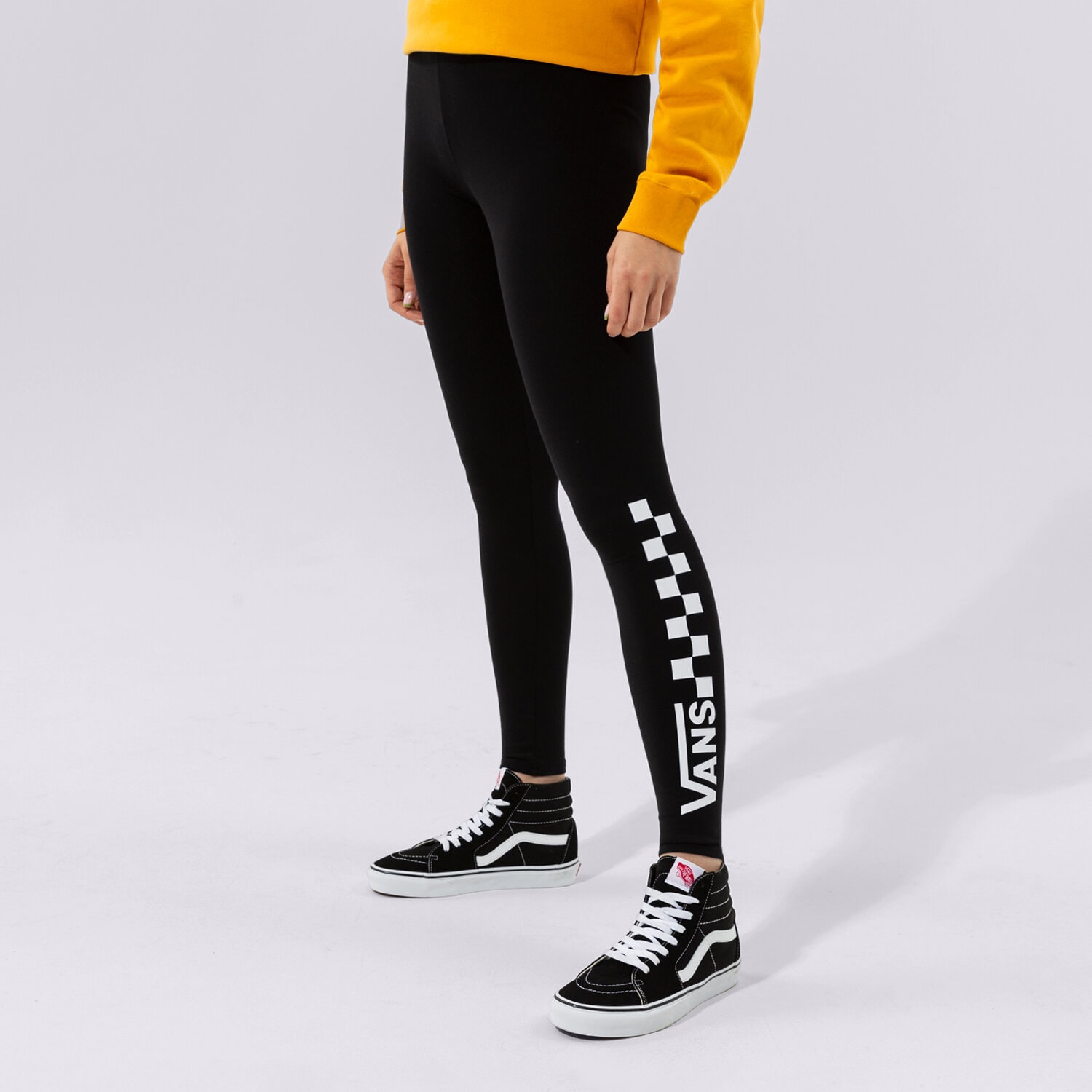 Spodnie sportowe damskie VANS LEGGINGS CHECKERBOARD VN0A4S9WBLK1 CZARNY