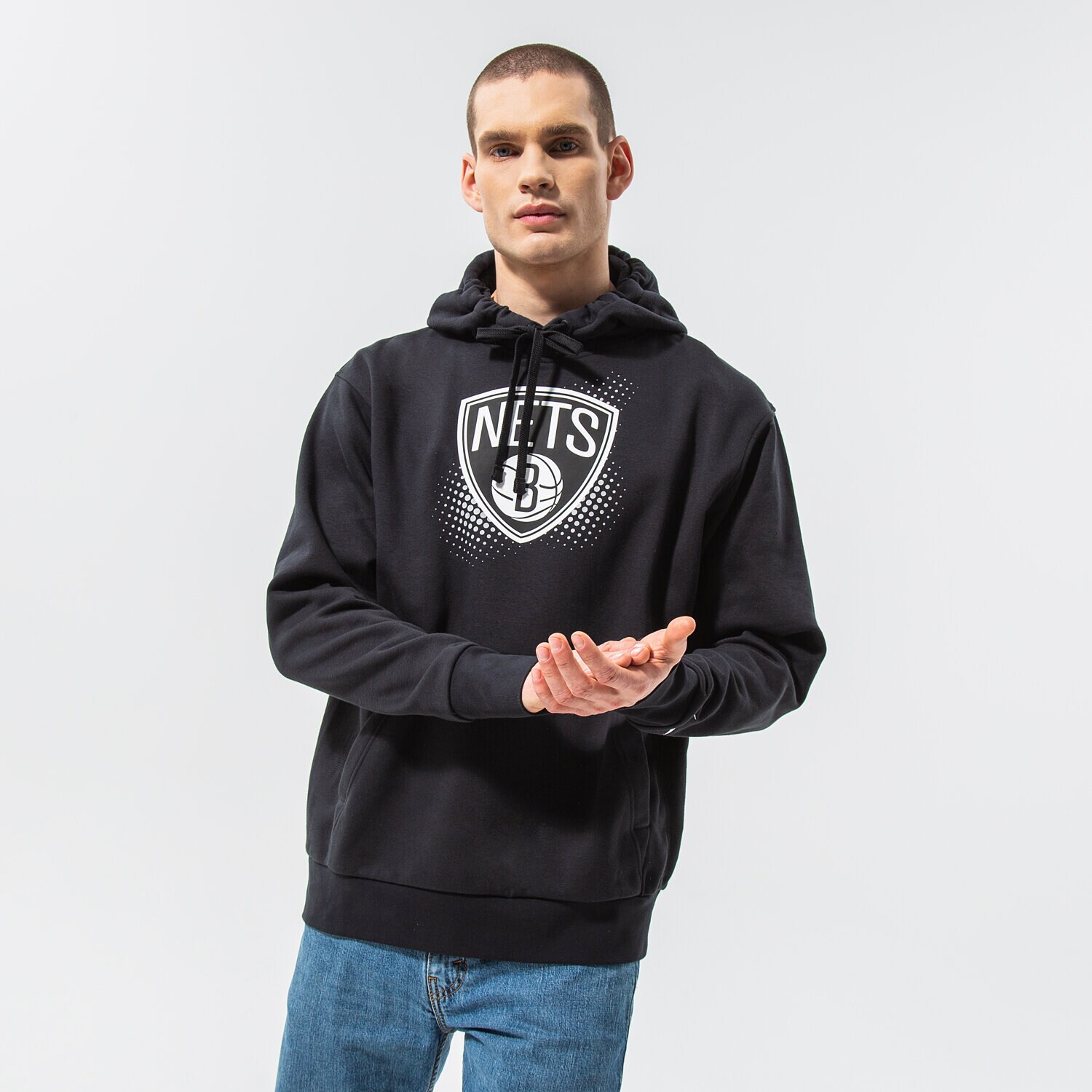 Bluza męska NIKE BLUZA Z KAPTUREM BKN M NK FLC PO ESSNTL FTPK NBA DH9289-010 CZARNY