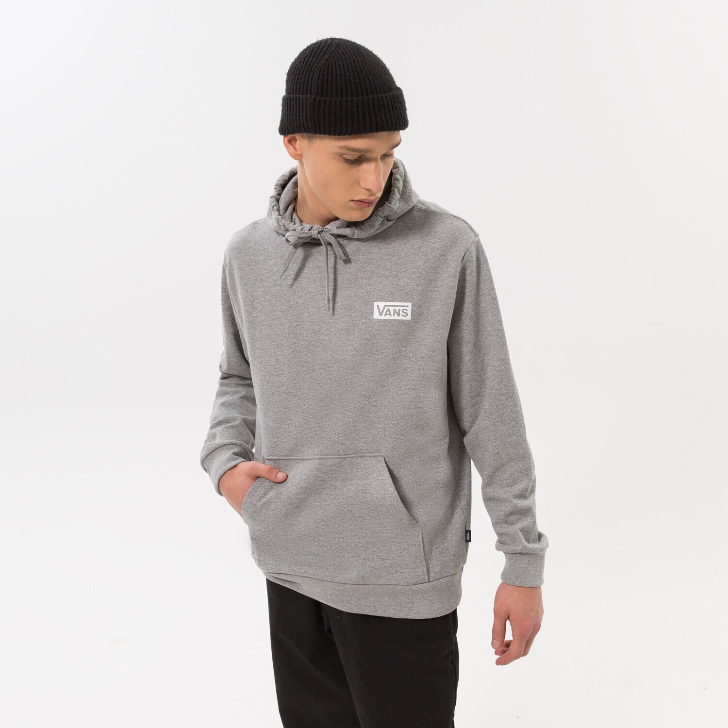 Bluza męska VANS BLUZA FOUNDATION MINI LOGO PO HOODY VN0007FN4OU SZARY