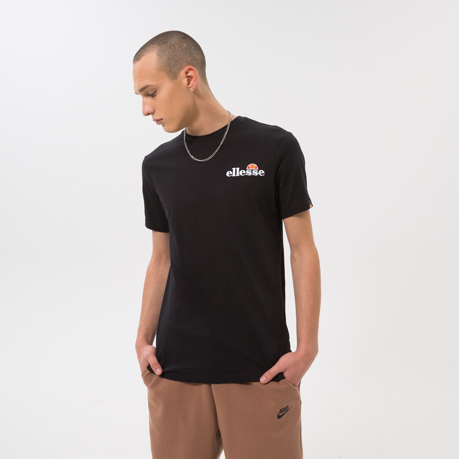 Koszulka, t-shirt sportowy męski ELLESSE T-SHIRT VOODOO BLK SHB06835011 CZARNY