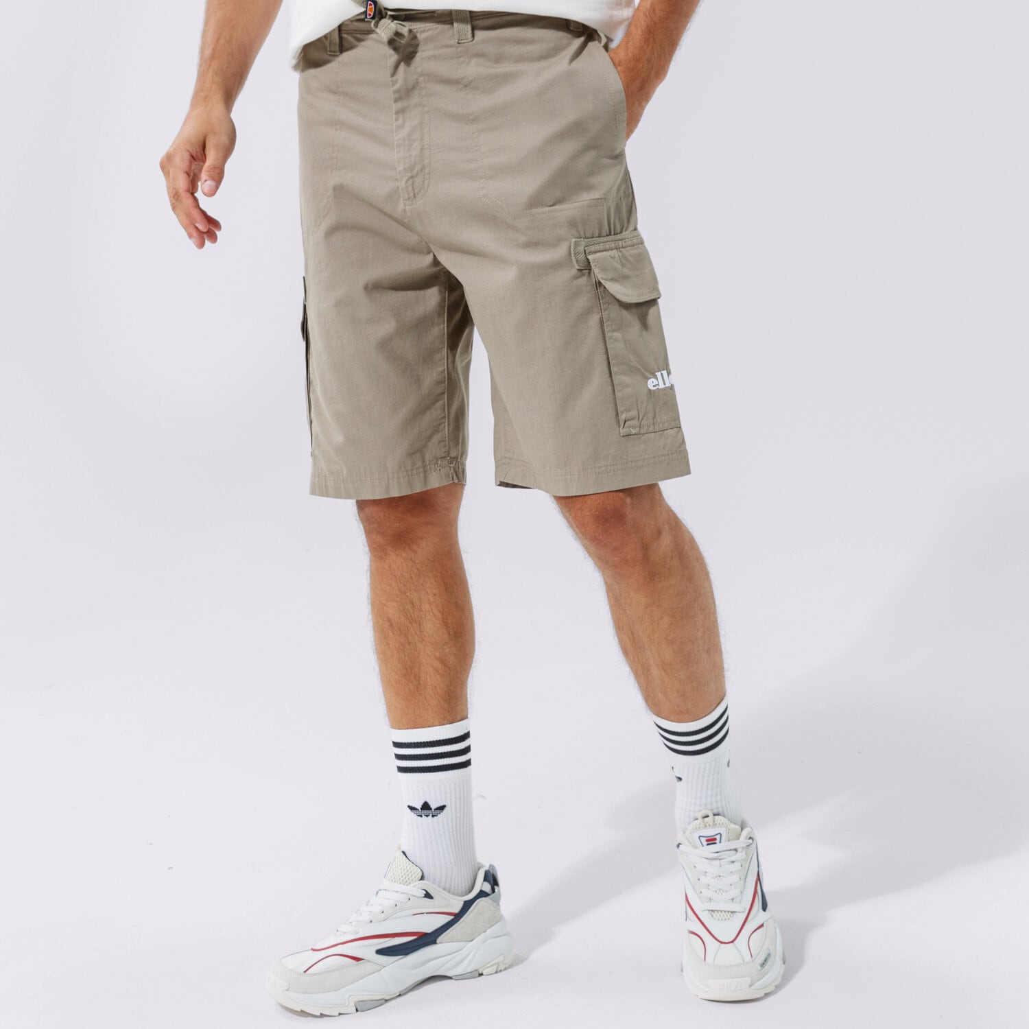 Krótkie spodenki, szorty męskie ELLESSE SZORTY FIGURI SHORT KHA SHJ11943506 KHAKI