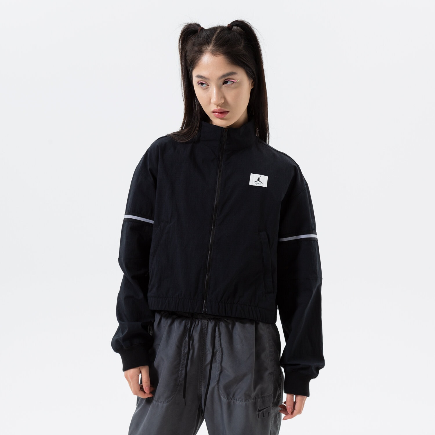 Kurtka wiosenna / jesienna damska JORDAN KURTKA W J FLIGHT WVN JACKET DQ4625-010 CZARNY