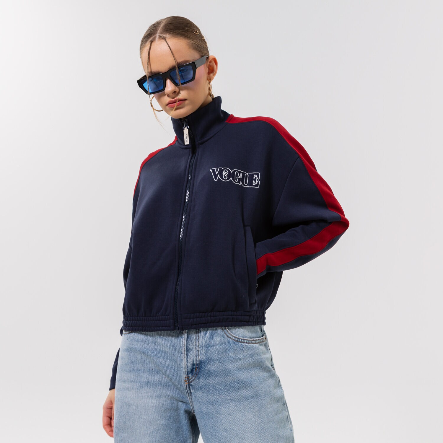 Kurtka zimowa damska PUMA KURTKA PUMA X VOGUE T7 CROPPED JACKET DK 536692-43 GRANATOWY