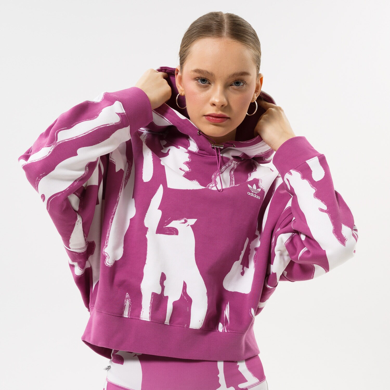 Bluza damska ADIDAS BLUZA Z KAPTUREM HOODIE HK5196 RÓŻOWY