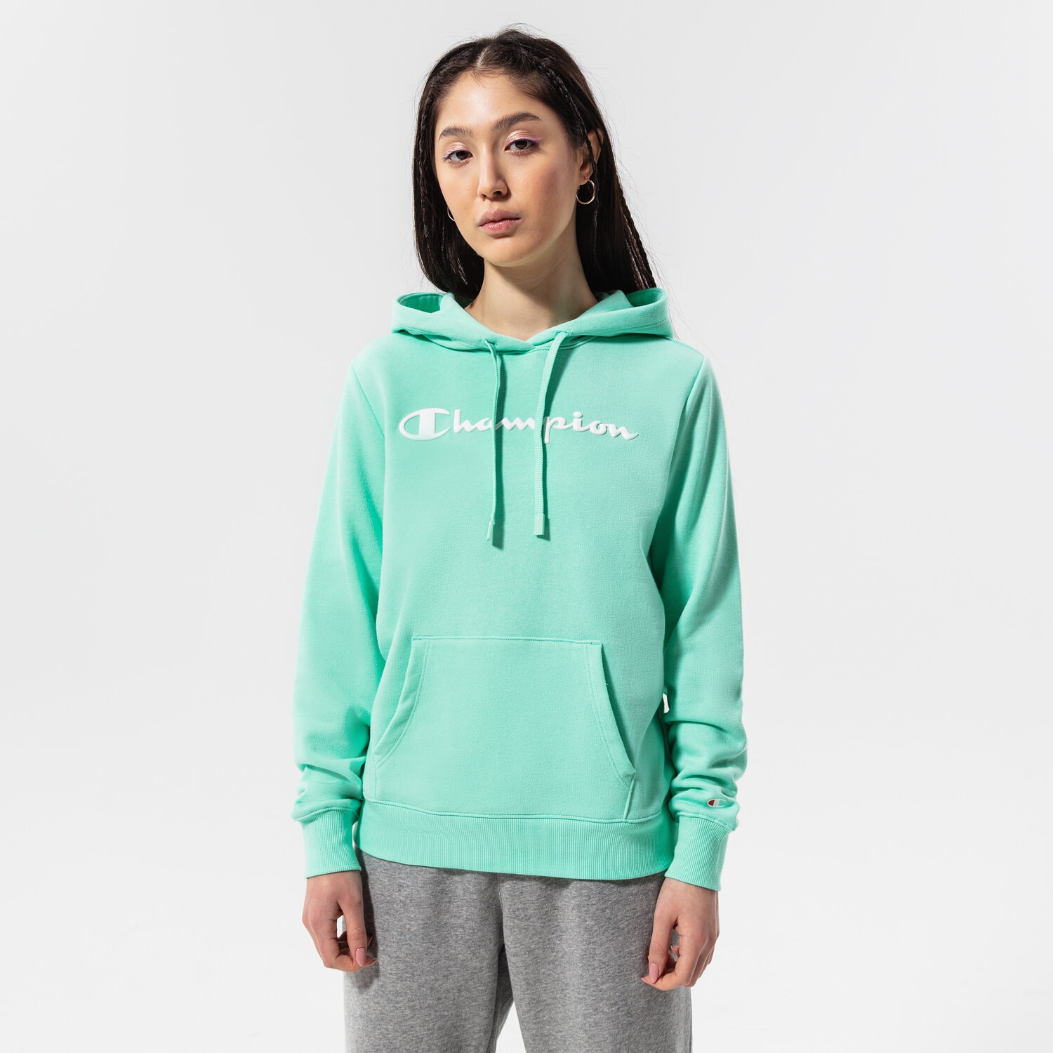 Bluza damska CHAMPION BLUZA Z KAPTUREM HOODED SWEATSHIRT 114858GS101 miętowy