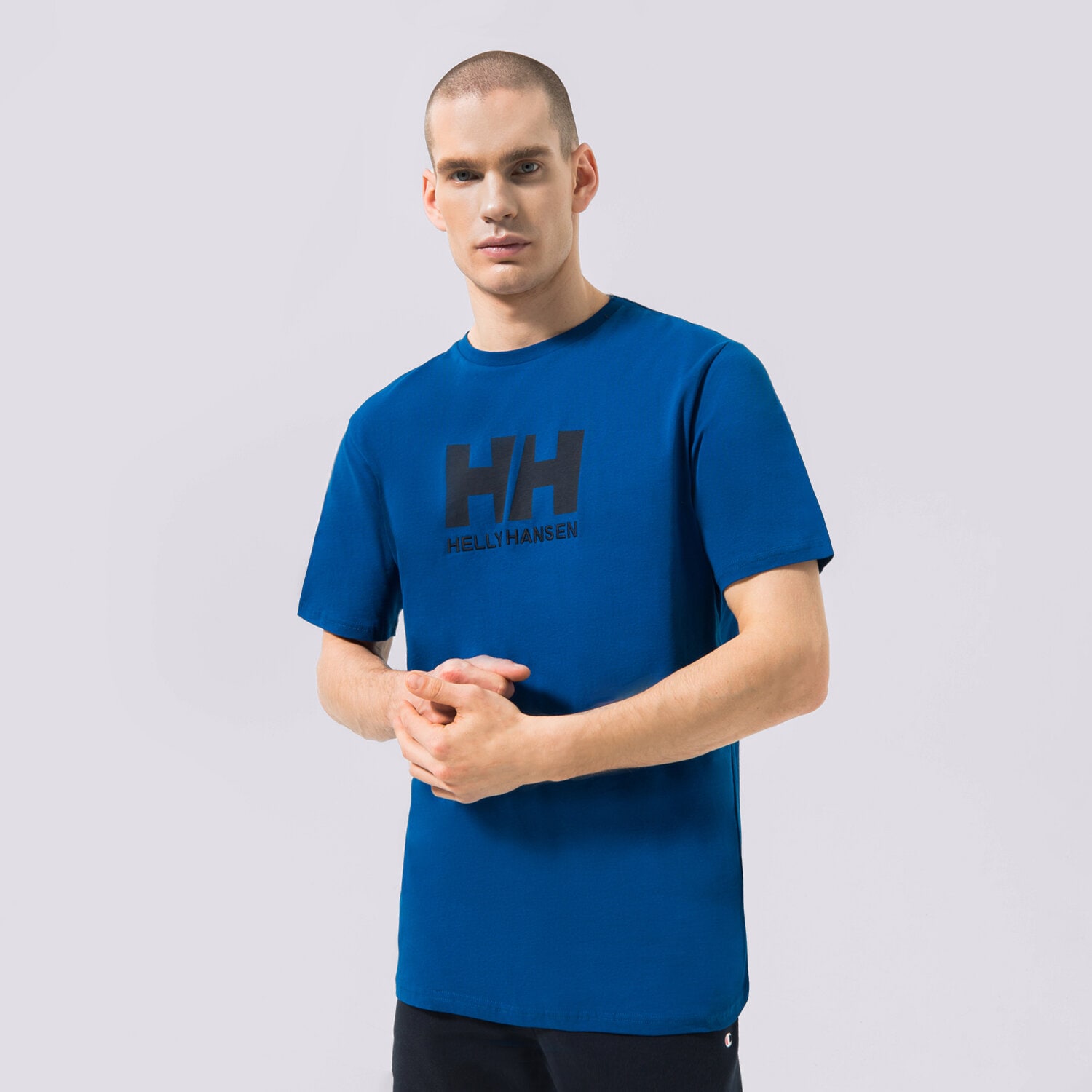 Koszulka, t-shirt sportowy męski HELLY HANSEN T-SHIRT HH LOGO T-SHIRT 33979606 GRANATOWY