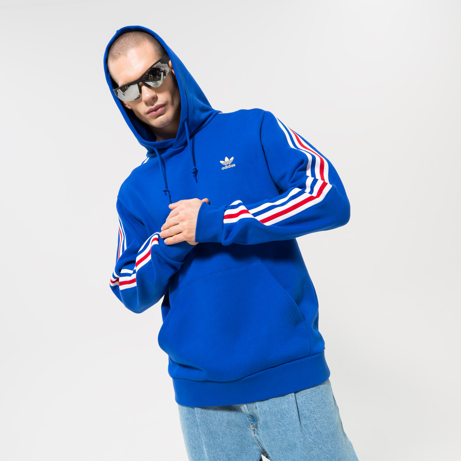 Bluza męska ADIDAS BLUZA Z KAPTUREM FB NATIONS HDY HK7394 GRANATOWY