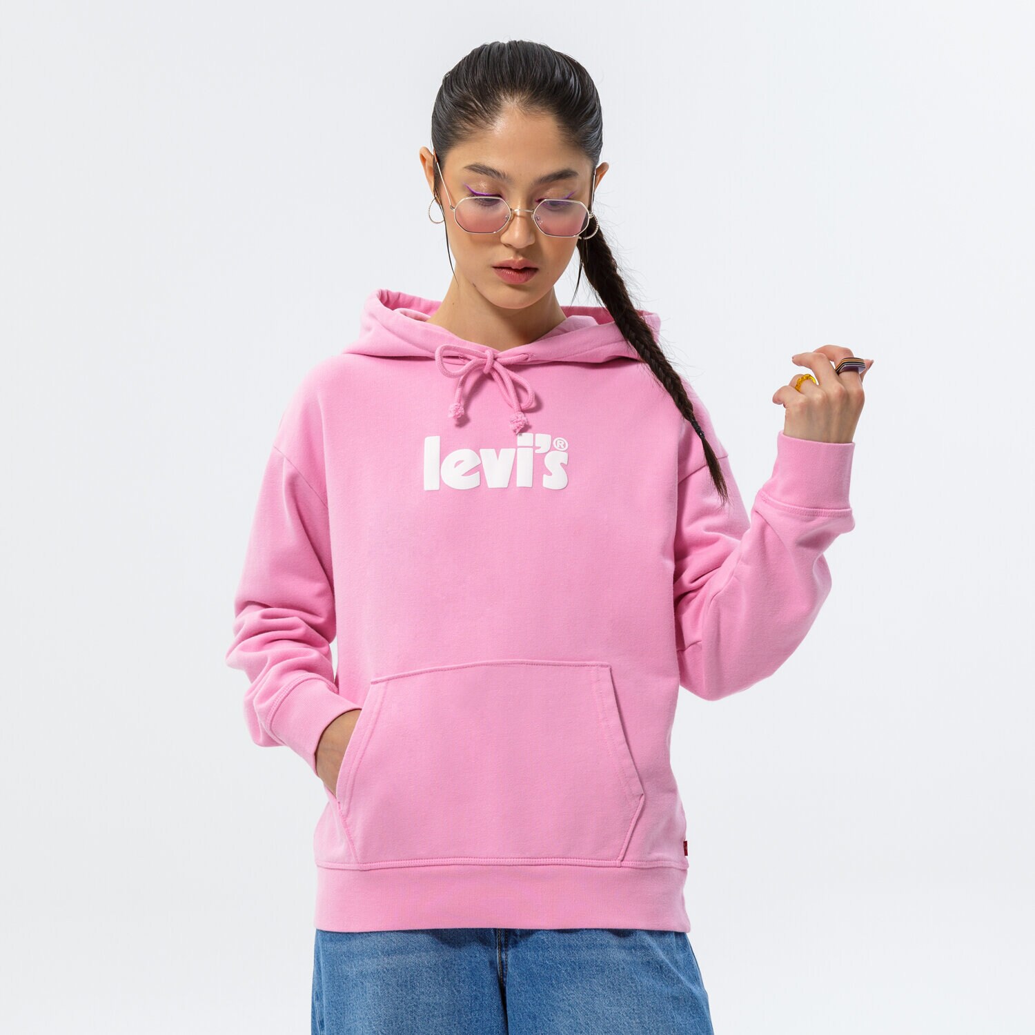 Bluza damska LEVI'S BLUZA Z KAPTUREM GRAPHIC STANDARD HOODIE 18487-0162 RÓŻOWY