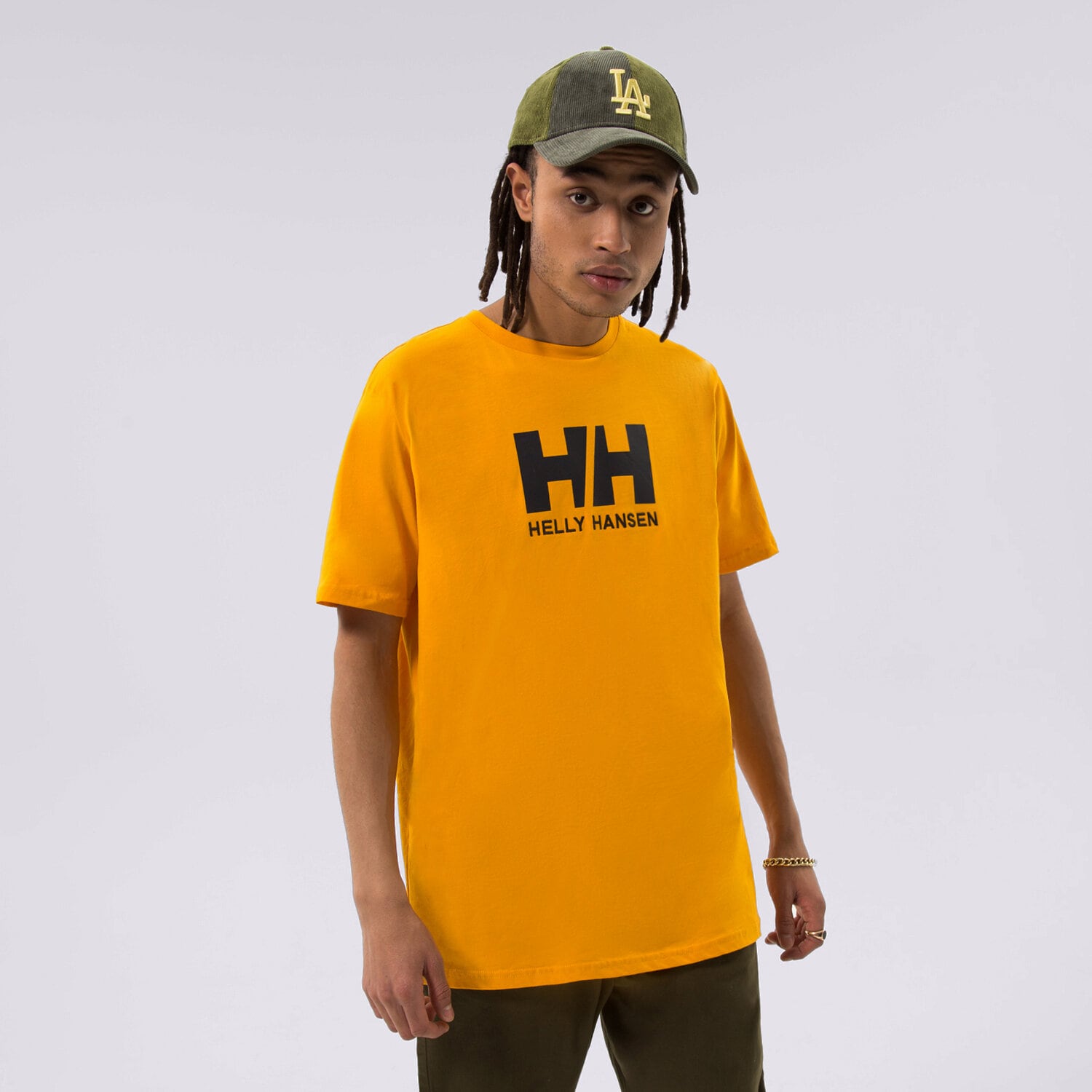 Koszulka, t-shirt sportowy męski HELLY HANSEN T-SHIRT HH LOGO T-SHIRT 33979328 Neon różowy