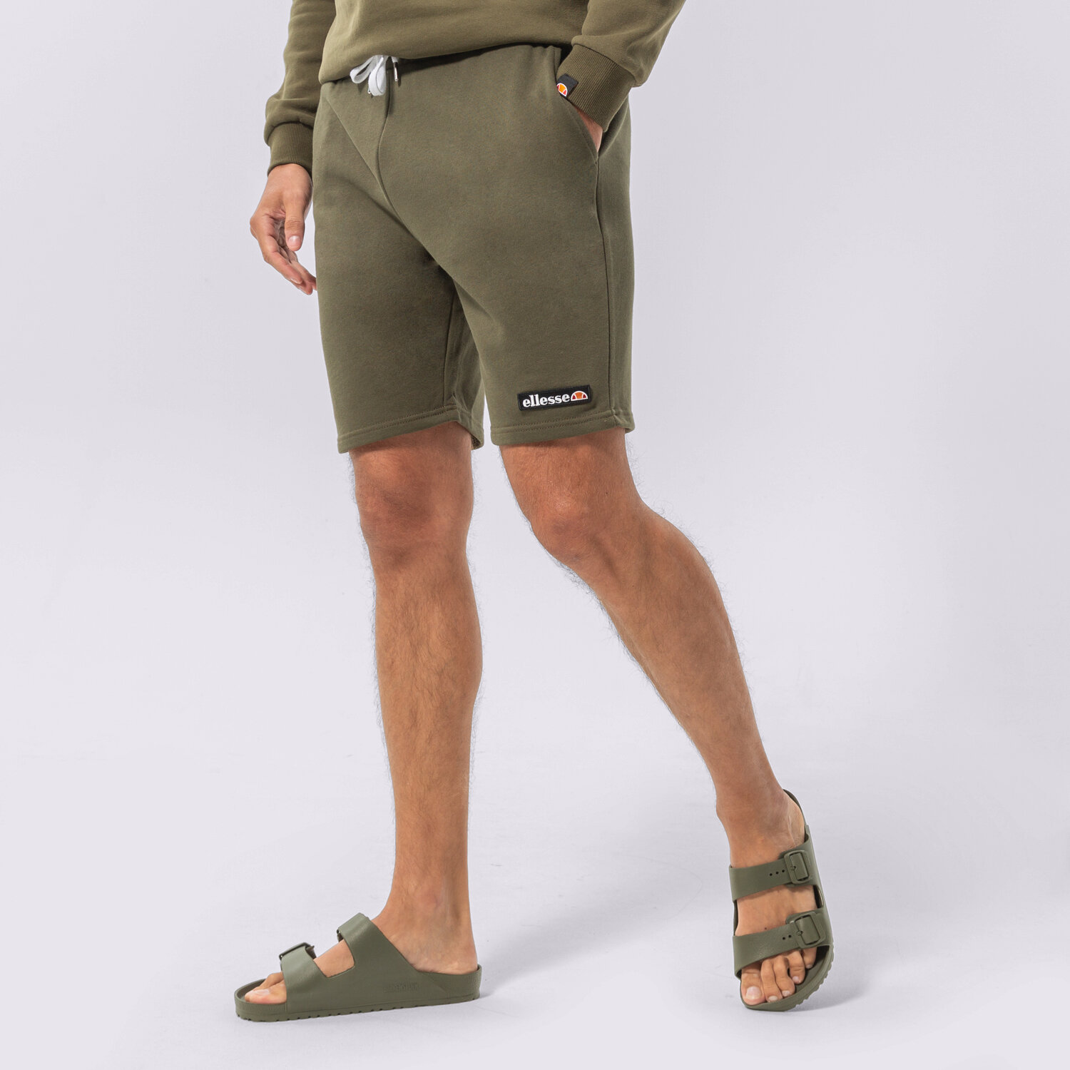 Krótkie spodenki, szorty męskie ELLESSE SZORTY ALLED SHORT KHAKI SMG17112506 KHAKI