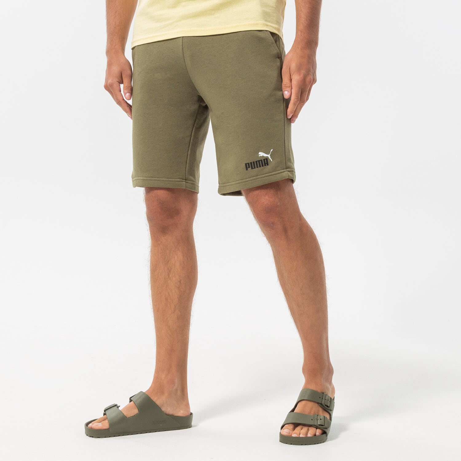 Krótkie spodenki, szorty męskie PUMA SZORTY ESS+ 2 COL SHORTS 10" 586766 32 KHAKI
