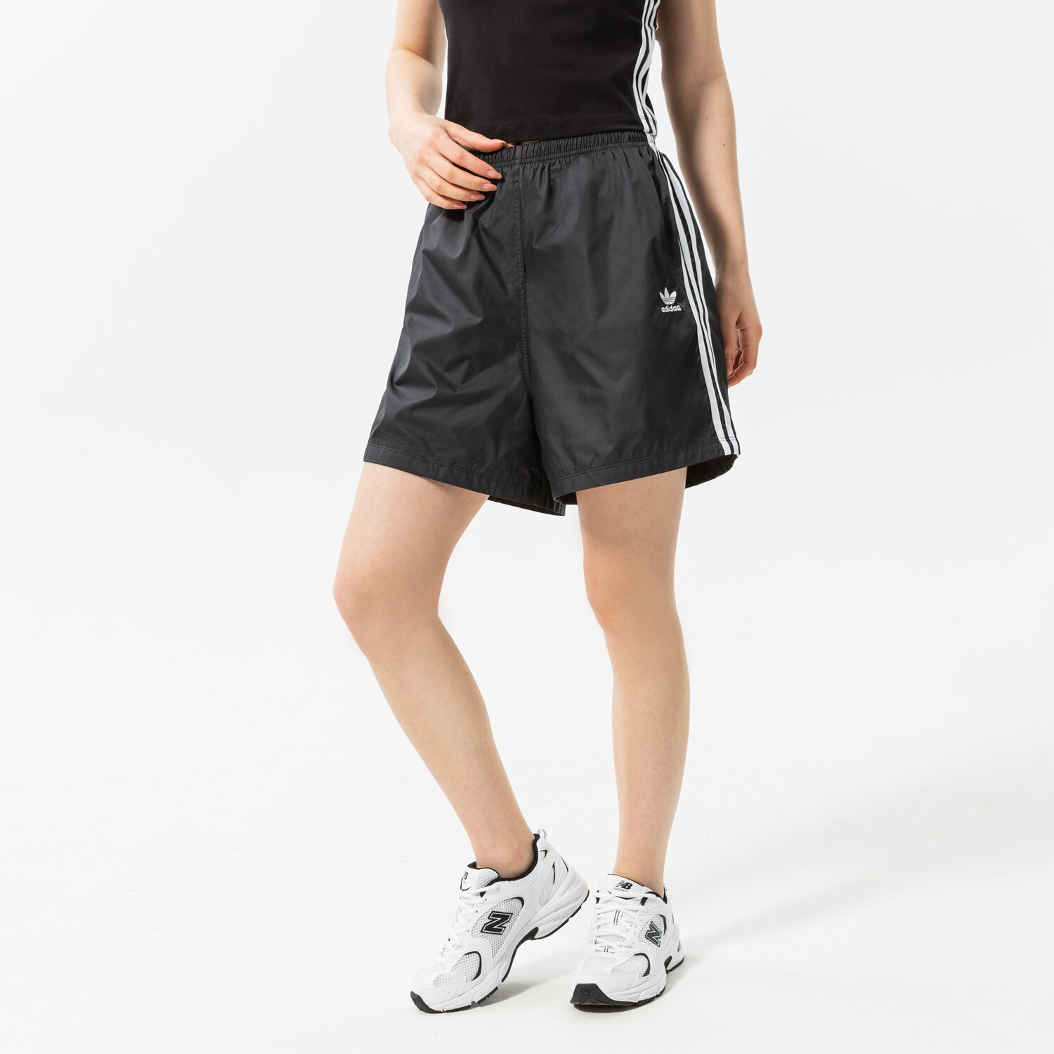 Krótkie spodenki, szorty damskie ADIDAS SZORTY LONG H37753 CZARNY