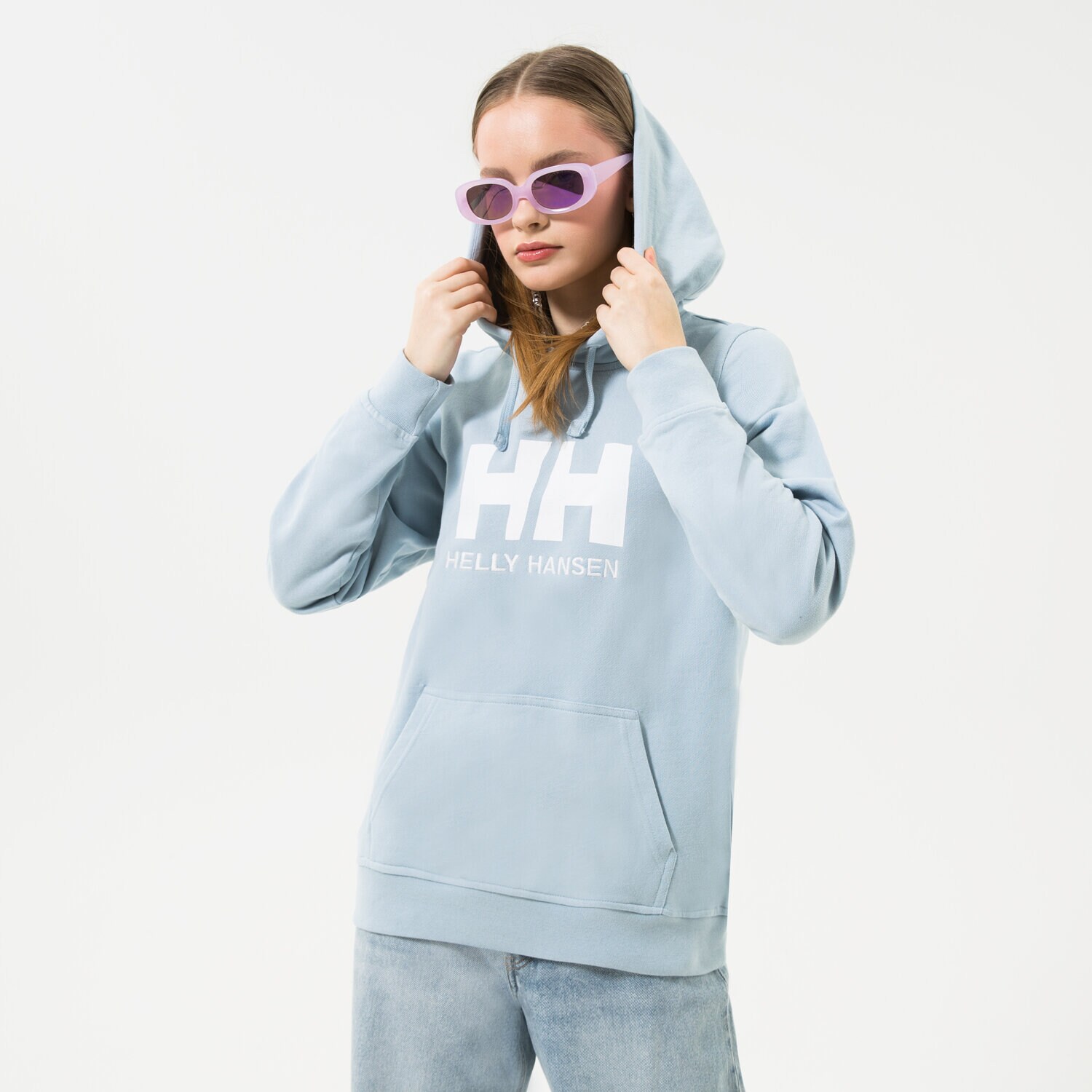 Bluza damska HELLY HANSEN BLUZA Z KAPTUREM W HH LOGO HOODIE 33978582 NIEBIESKI