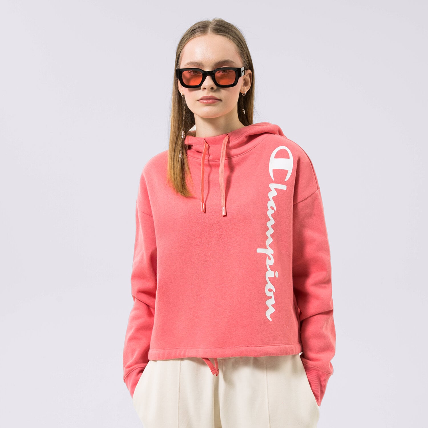 Bluza damska CHAMPION BLUZA Z KAPTUREM HOODED SWEATSHIRT 115389PS171 RÓŻOWY
