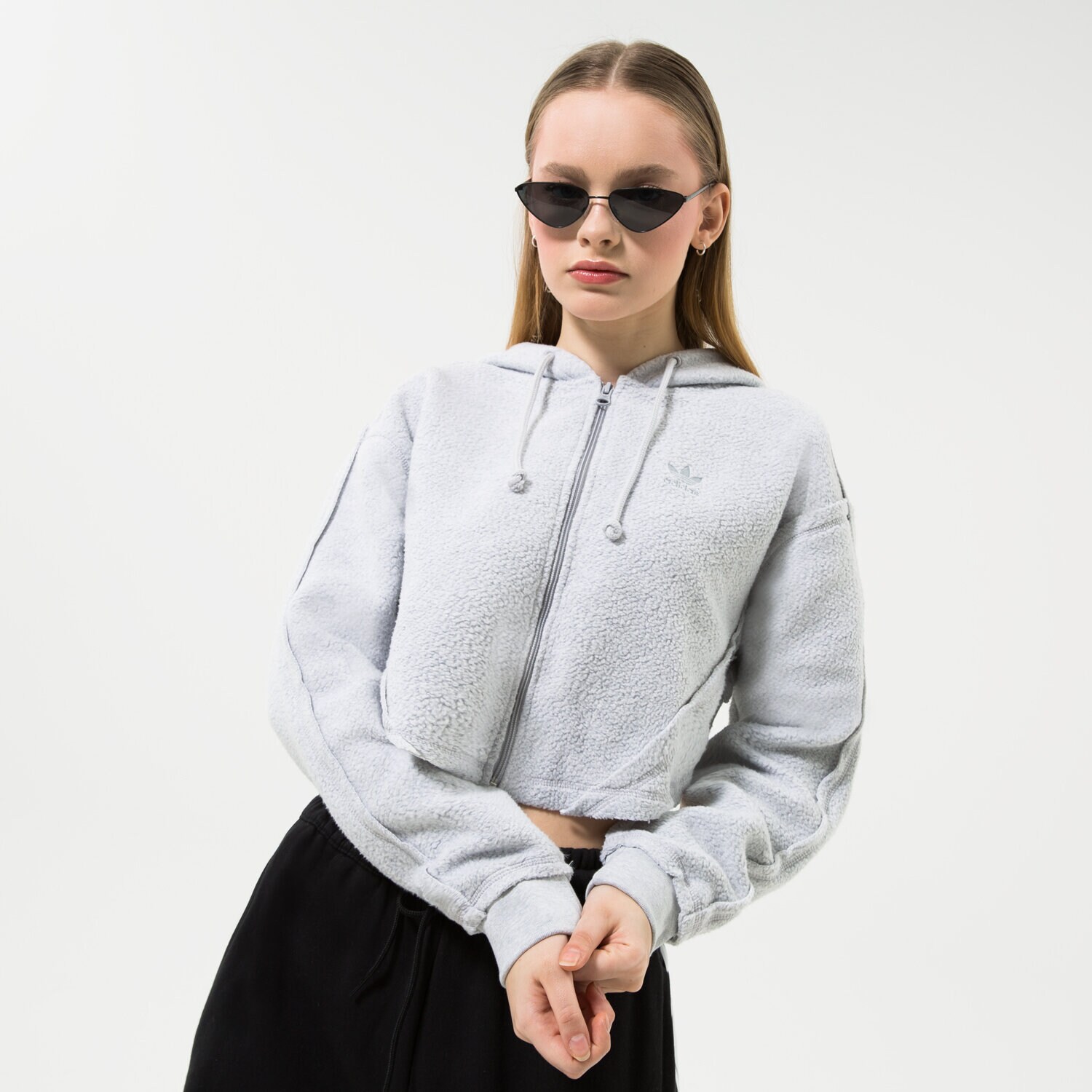 Bluza damska ADIDAS BLUZA ROZPINANA Z KAPTUREM FULL ZIP HOODIE HL9140 BEŻOWY