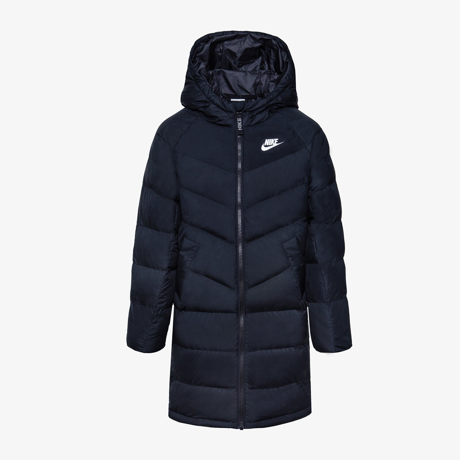 Dziecięca kurtka przejściowa (wiosenna/jesienna) NIKE KURTKA PADDED PARKA GIRL DX1268-010 CZARNY
