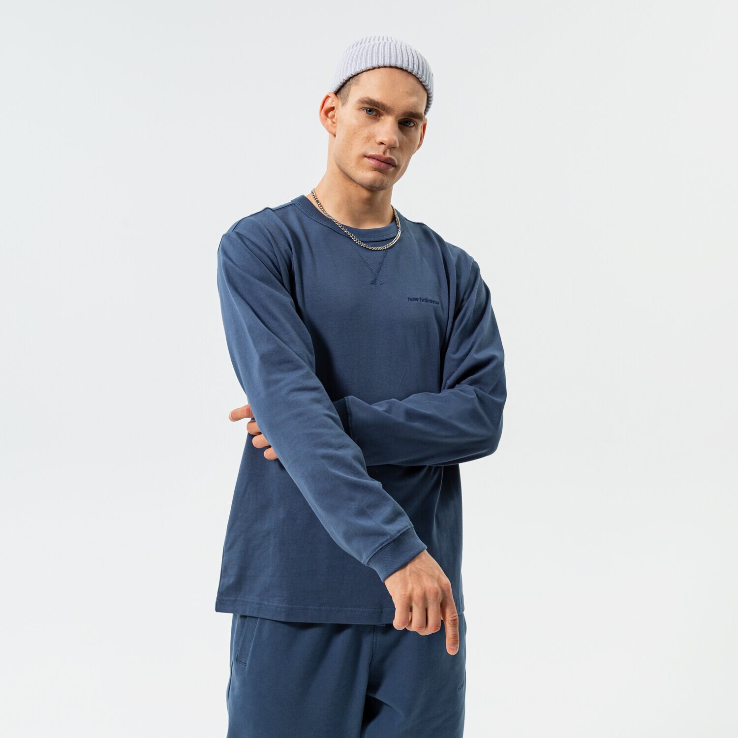 Koszulka, t-shirt sportowy męski NEW BALANCE T-SHIRT NB ATHLETICS NATURE STATE MT23566VTI GRANATOWY