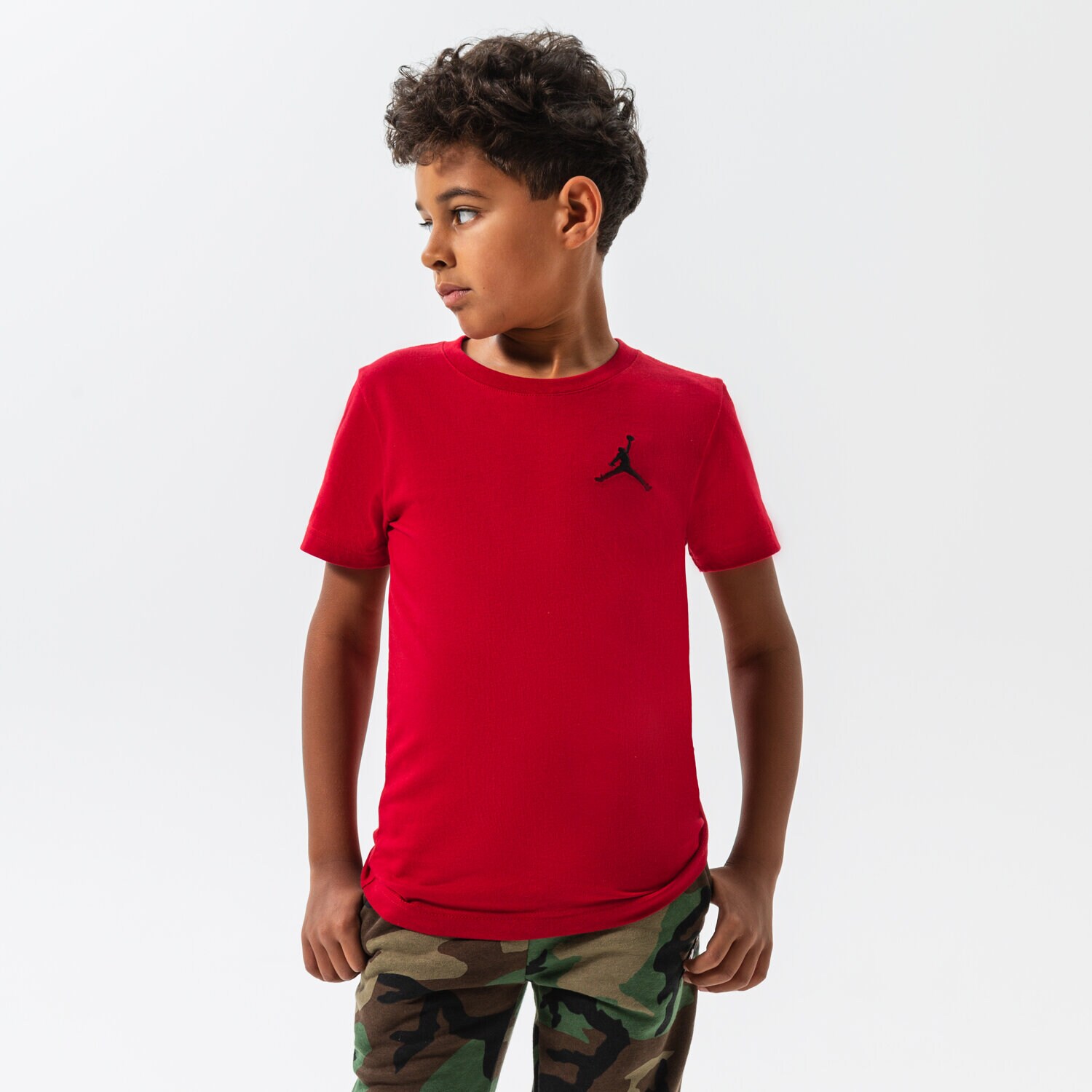 Koszulka, t-shirt dla dzieci JORDAN T-SHIRT JUMPMAN AIR EMB BOY 95A873-R78 BORDOWY