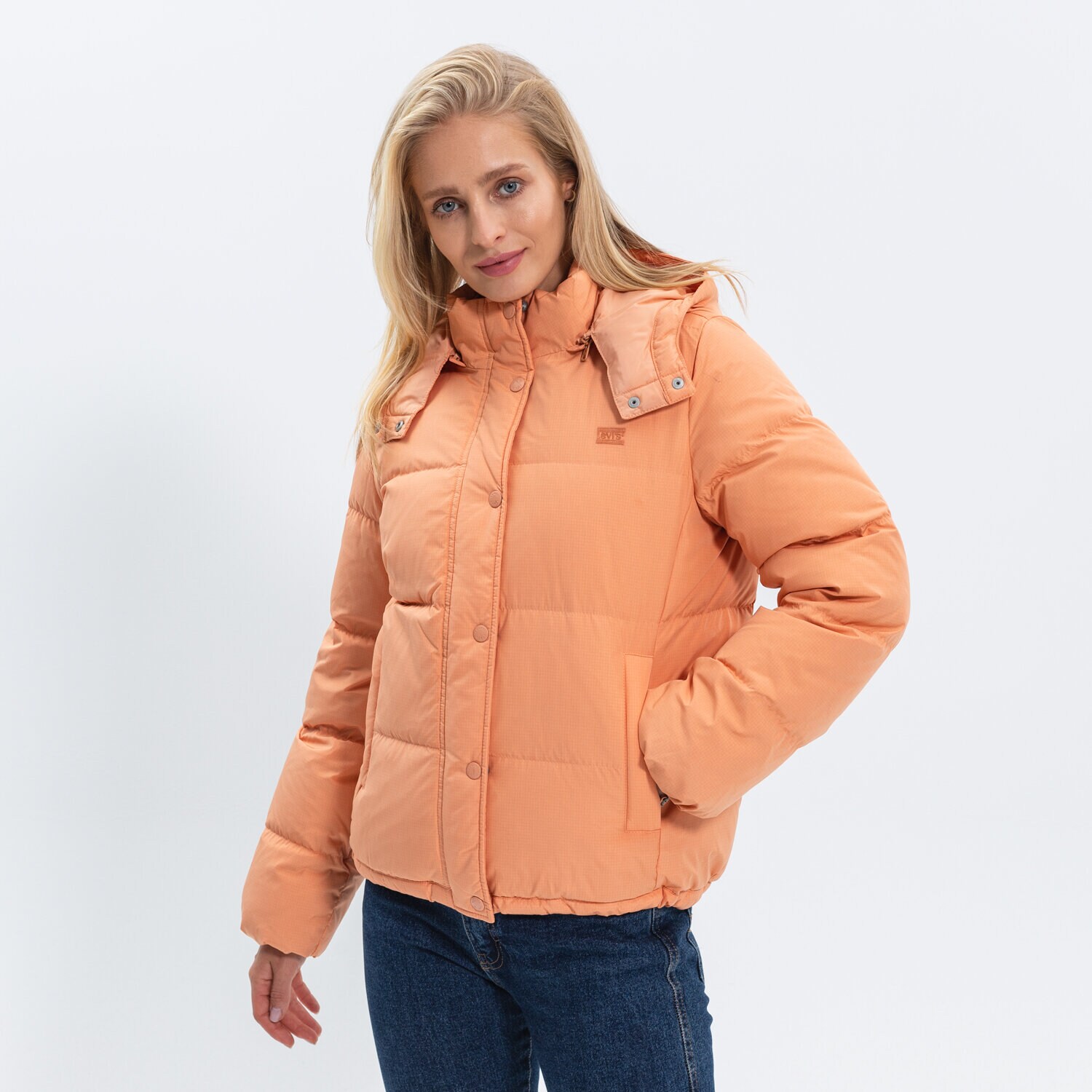 Kurtka zimowa damska LEVI'S KURTKA ZIMOWA QUINN SHORT DOWN PUFFER A0679-0002 RÓŻOWY