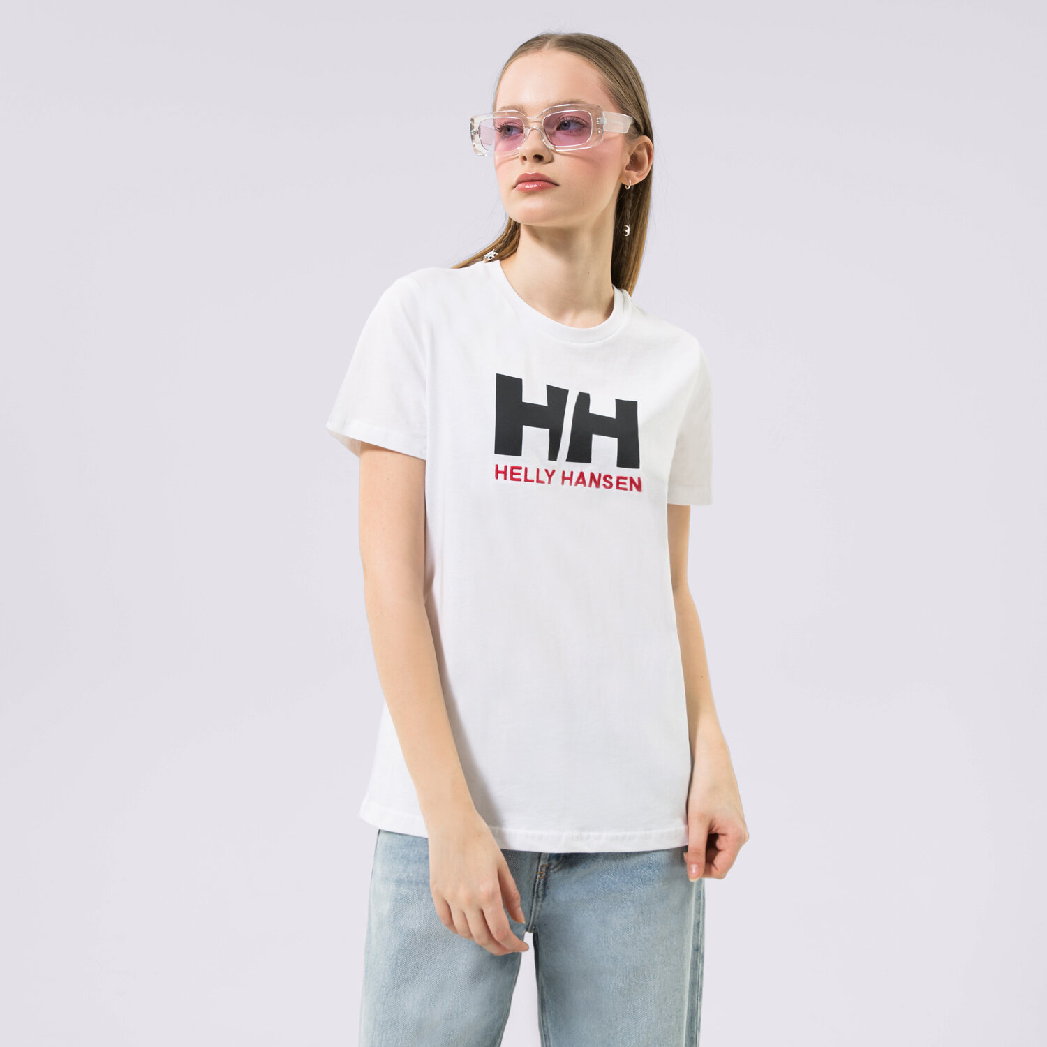 Koszulka, t-shirt damski HELLY HANSEN T-SHIRT W HH LOGO 34112001 BIAŁY