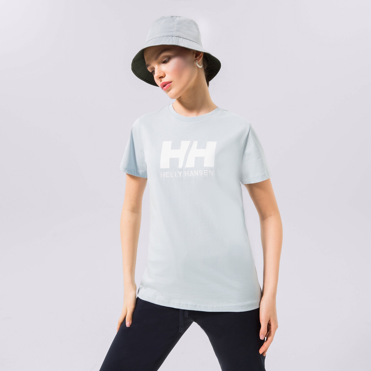 Koszulka, t-shirt damski HELLY HANSEN T-SHIRT W HH LOGO 34112582 NIEBIESKI
